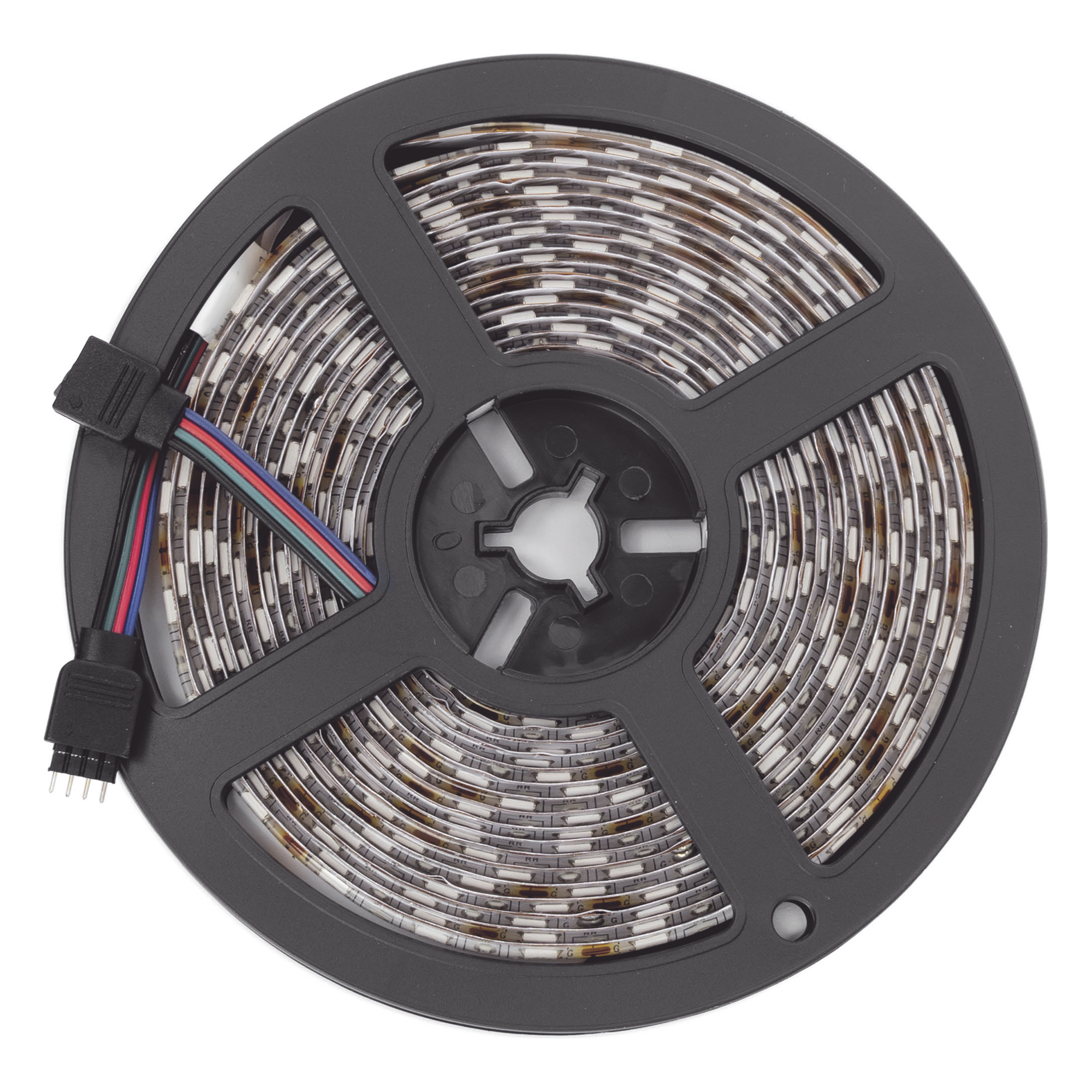 Tira LED RGB / 5 m (16.4 ft) / 12 VCC 2.5 A / IP65 / Rojo y Verde Programables / Iluminación Vehicular