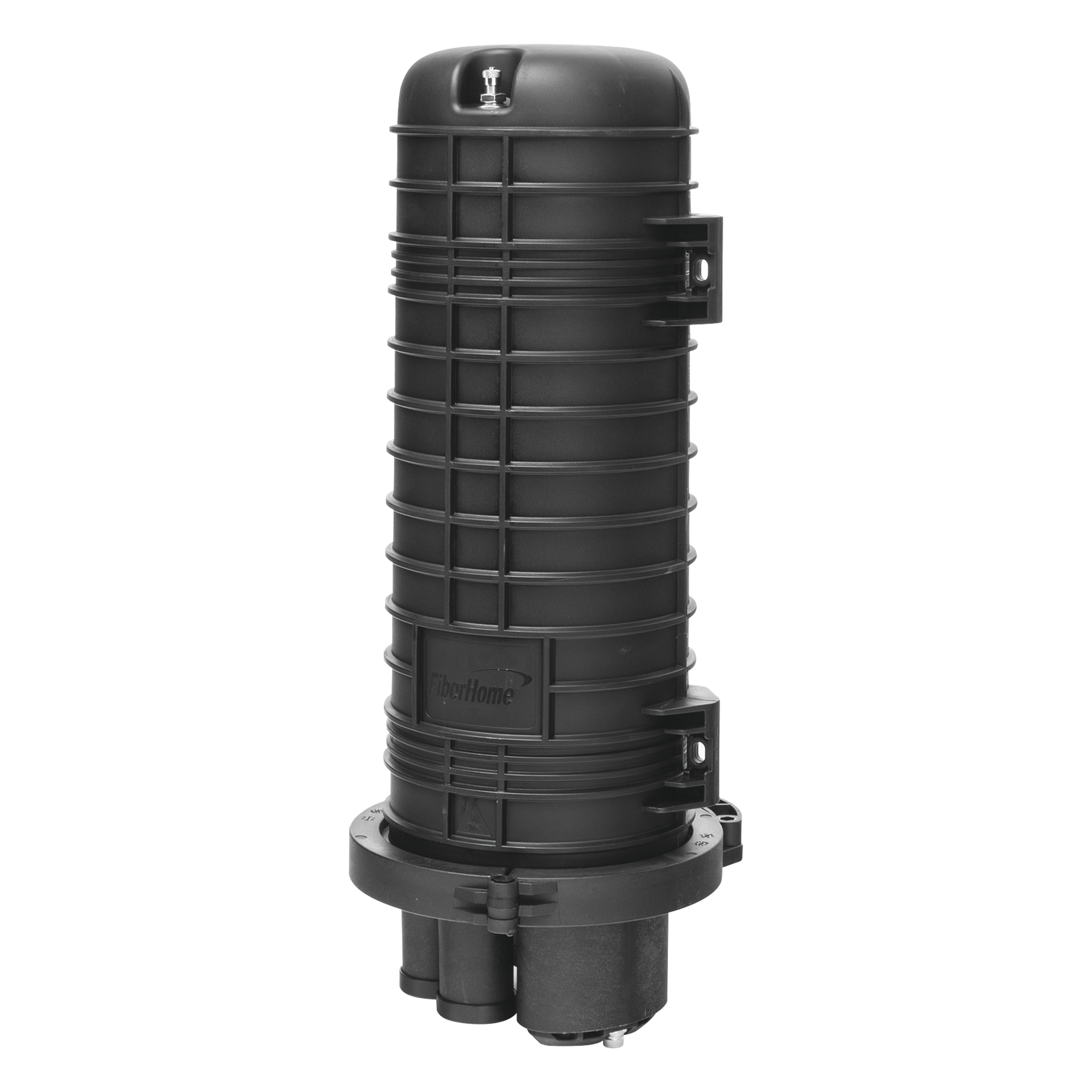 Caja de Distribución de Fibra Óptica Vertical Tipo Domo / 96 Empalmes / IP68 / 4 Entradas / Exterior — FIBERHOME · SKU FITOSC-220J-A104