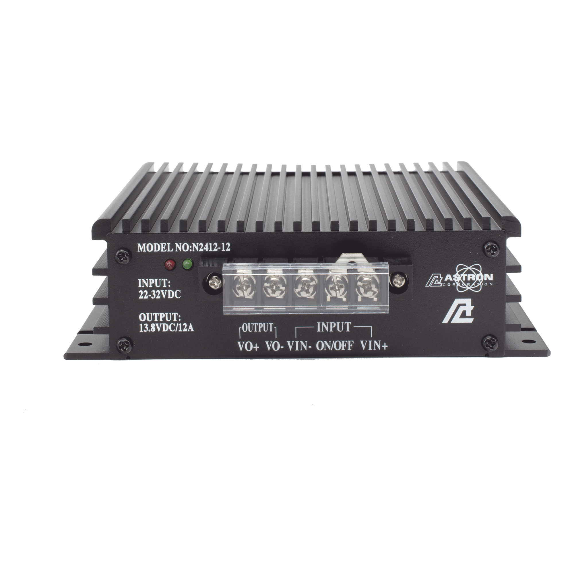 Convertidor DC-DC / Entrada 22-32 Vdc / Salida 13.8 Vdc / 10 A / 5 x 16 x 18 cm (2.0 x 6.3 x 7.1 in)
