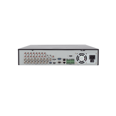 DVR 16 Canales TurboHD + 8 Canales IP / 3K / 5 Megapixel /  8 Bahías de Disco Duro / 16 Entradas de Audio Fisicas (Microfono por Separado) / Audio por coaxitron / Acusense / 16 Entradas de Alarma / POS / H.265+