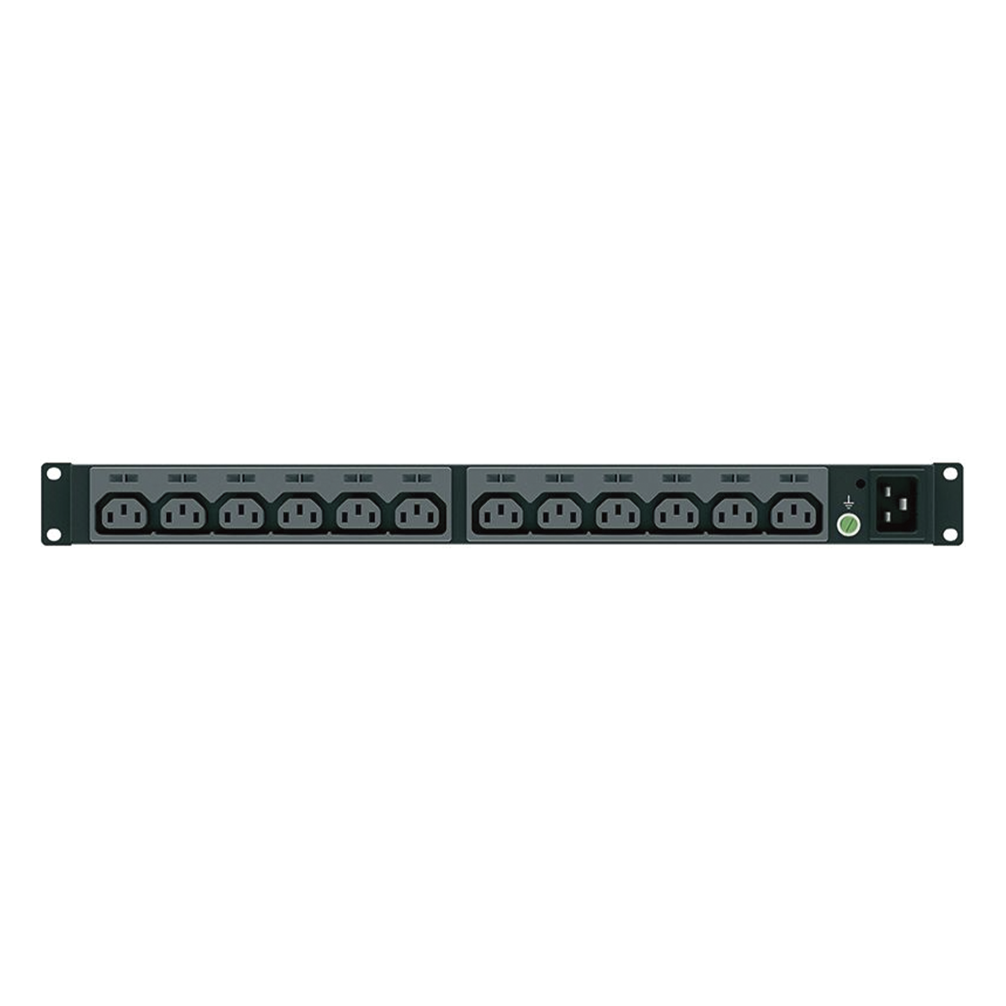 PDU Básico para Rack / 13 Contactos IEC C13 / 20 A / 220 Vca / Instalación Horizontal 1U / Cable 3 m (9.8 ft)