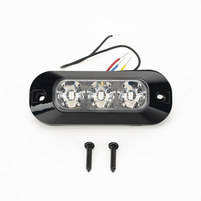 Luz Auxiliar LED / 3 LEDs Alta Intensidad / 21 Patrones Programables / IP67 / 12-24 VCC / Azul