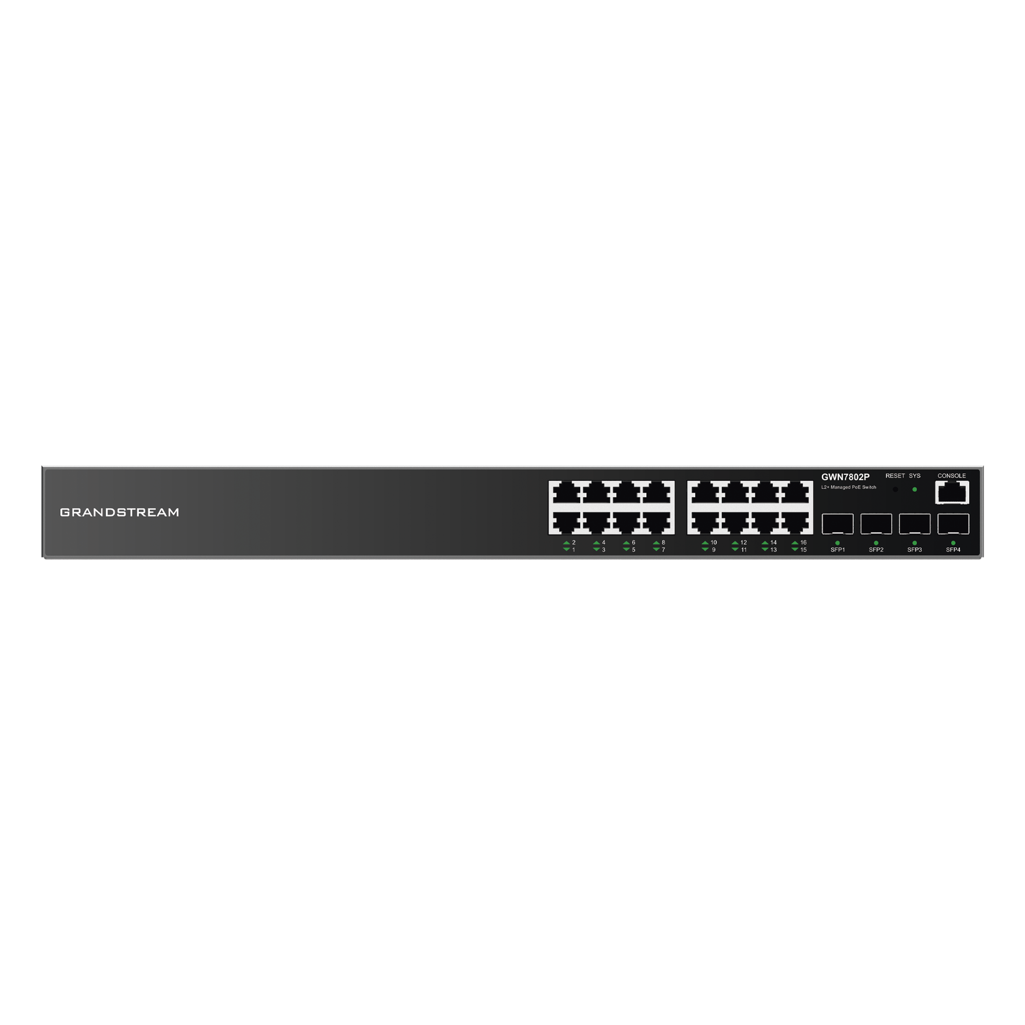 Switch PoE+ Administrable / 16 Puertos Gigabit / 4 SFP Uplink / 240W / 40 Gbps