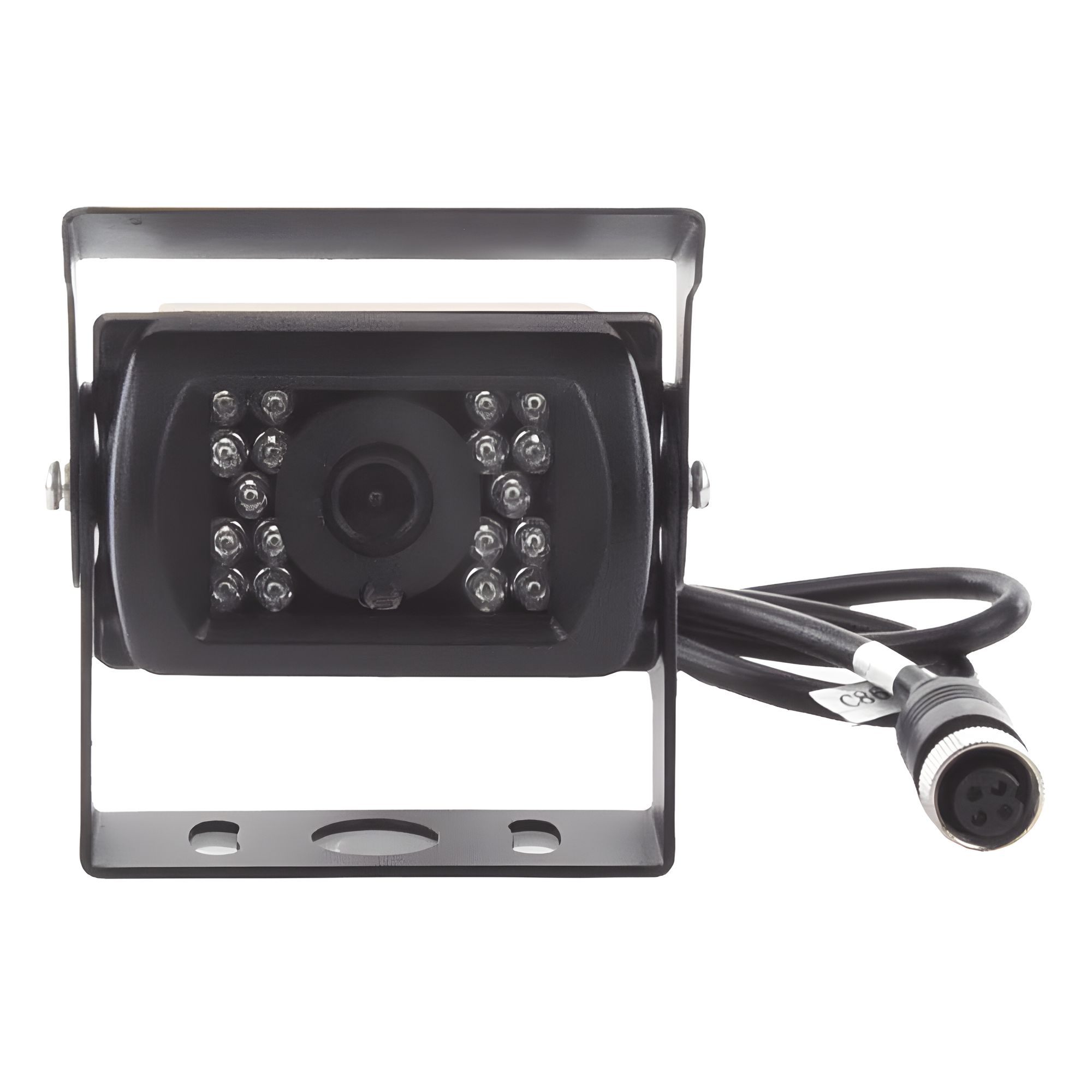 Cámara Análoga Vehicular / IR CMOS / 18 LEDs / IP69K / Exterior / Kit Reversa — EPCOM · SKU EPC-633