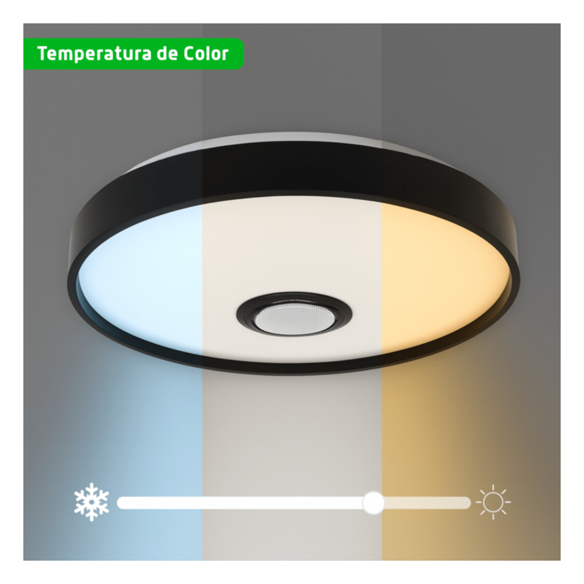 Luminario LED RGB / 30W / 2400 Lúmenes / Bluetooth / Control por App / Voltaje Universal 85-265V / 380 mm (1.2 ft) Diámetro — JWJ · SKU JLAR-3003