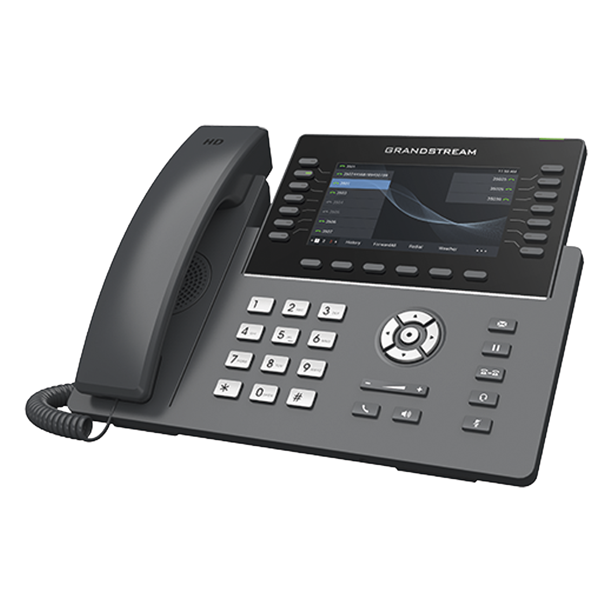 Teléfono IP Carrier-Grade / 14 Líneas SIP / 6 Cuentas / Wi-Fi Dual-Band 802.11ac / Pantalla LCD 5" / Puertos Gigabit / PoE / Audio Full HD Opus — GRANDSTREAM · SKU GRP2650
