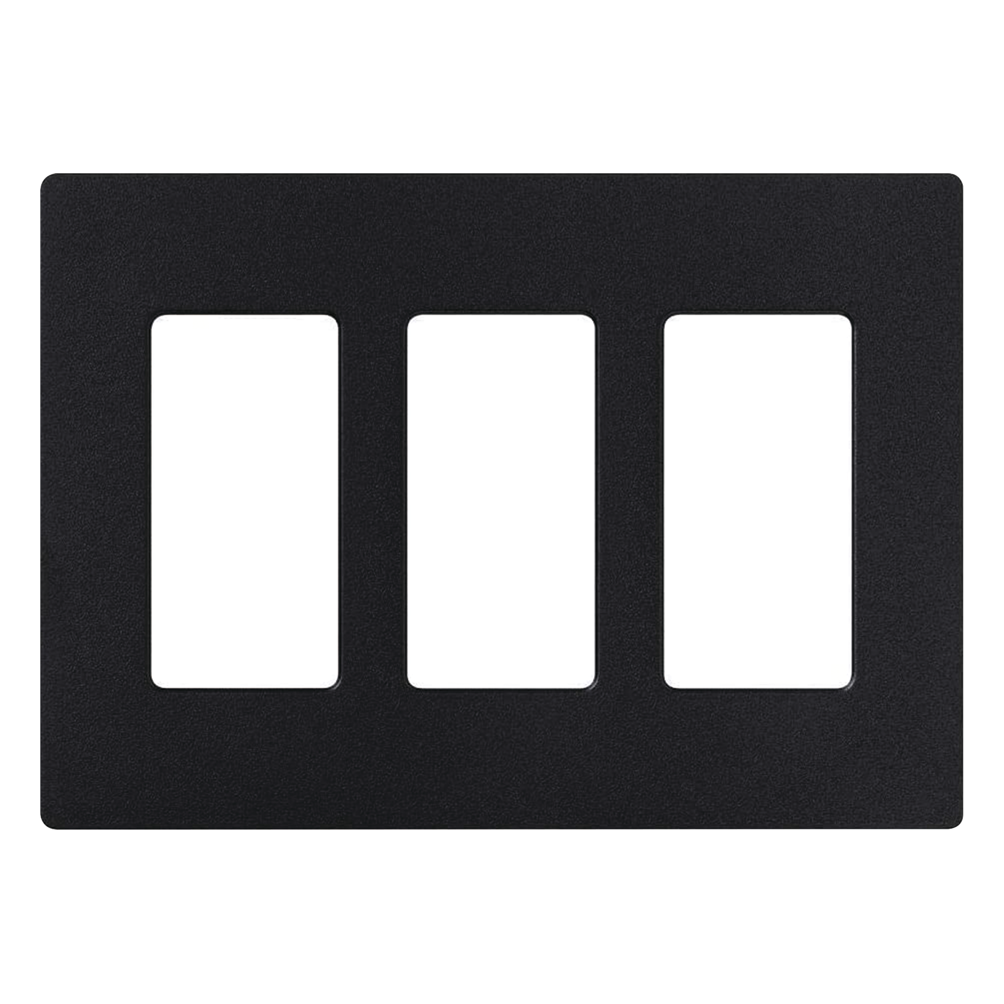Placa de Pared / 3 Espacios / Diseño Screwless / Apertura Designer / Acabado Satinado Midnight / 16.7 cm (6.6 in) x 11.9 cm (4.7 in) — LUTRON ELECTRONICS · SKU SC-3-MN