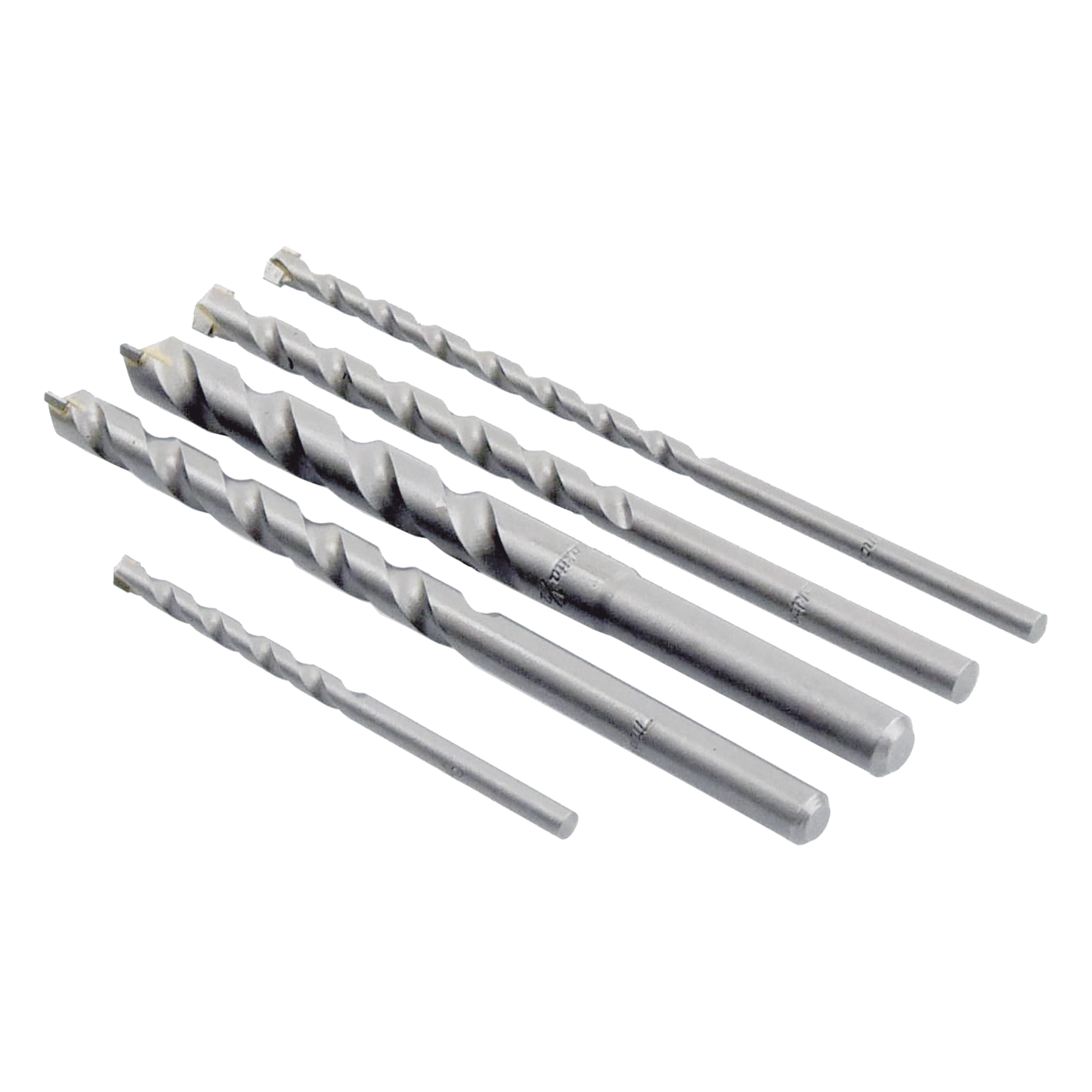 Juego de 5 Pzas. de Broca para Concreto, Zanco Recto (3/16", 1/4", 5/16", 3/8" y 1/2"). — MAKITA · SKU D-36033