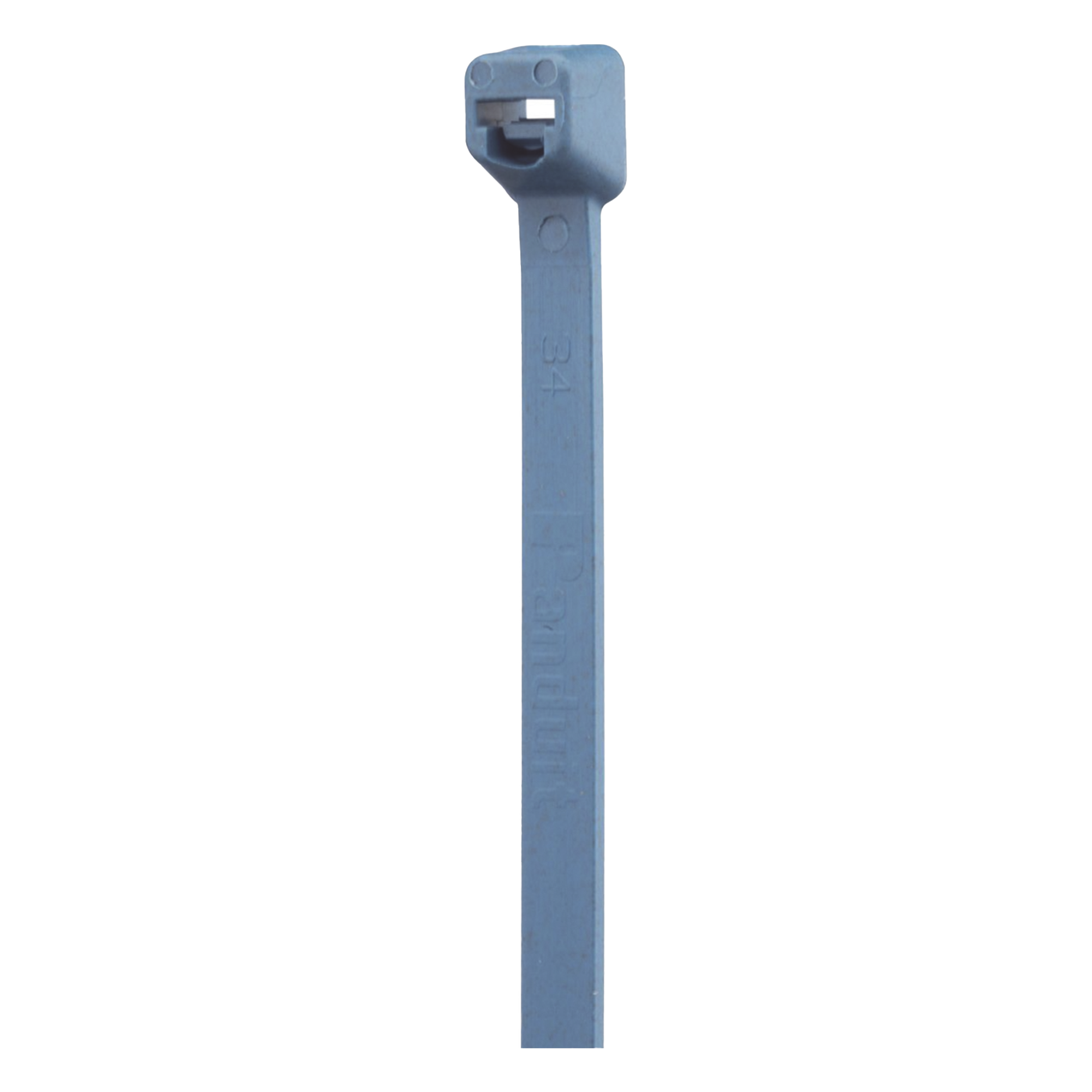 Brida de Cable / Nylon 6.6 Metal Detectable / 203 mm (8.0 in) Largo / 3.4 mm Ancho / 133 N (30 lb) / Antimicrobiano / Azul — PANDUIT · SKU PLT2I-C96A