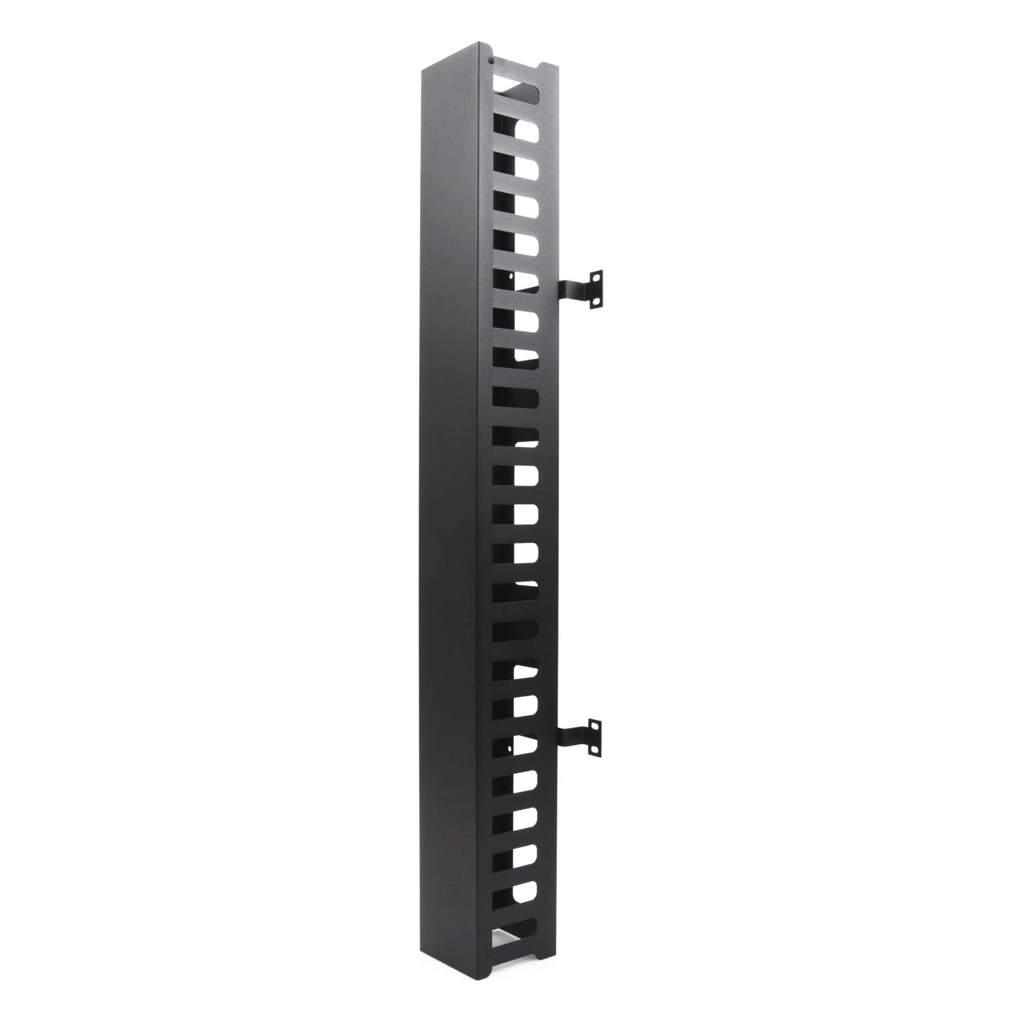 Organizador de Cable Vertical / 24 UR / Acero Sólido / Capacidad 260 Cables Cat5 / Tapa Protectora / Compatible Serie EIRL