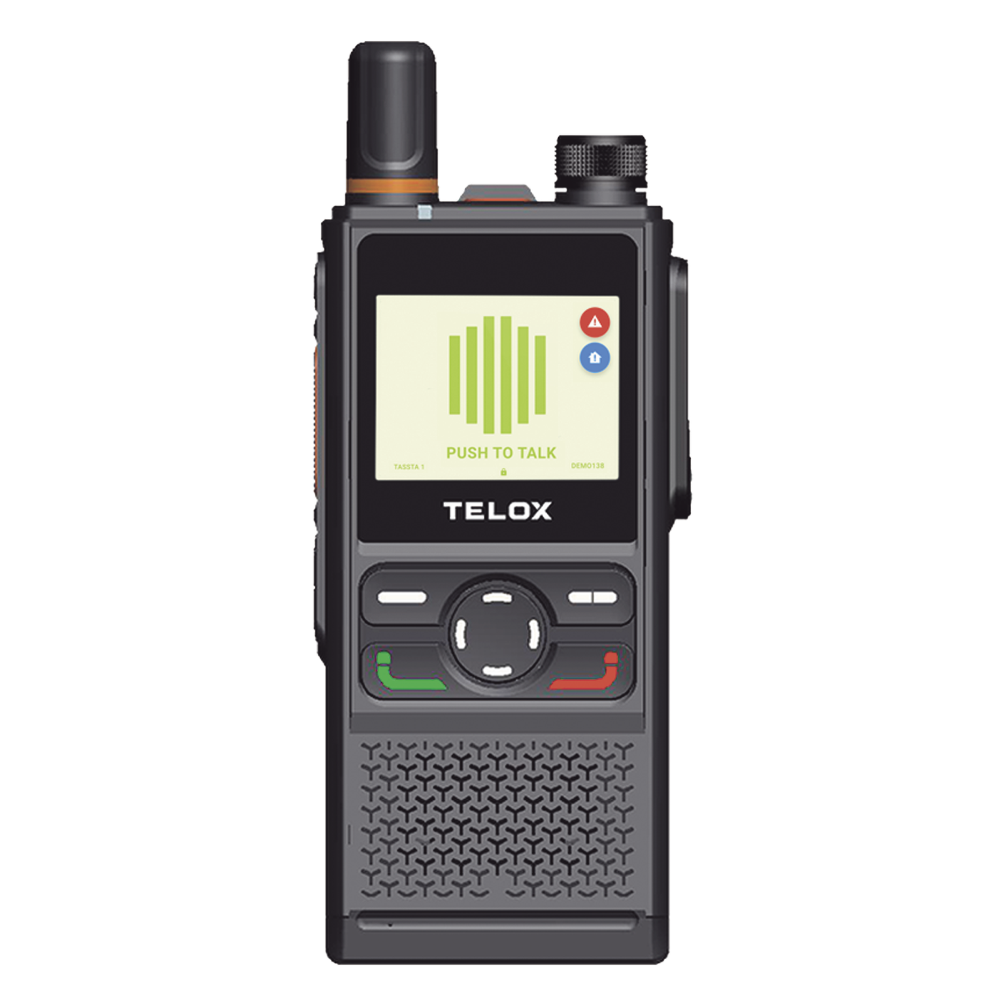Radio PoC 4G LTE / Audio 3W / Cancelación de Ruido / IP67 / Batería 4000 mAh 48 hrs / Doble SIM LTE Global / Pantalla 2" / Android 8.1 — TELOX · SKU TE320