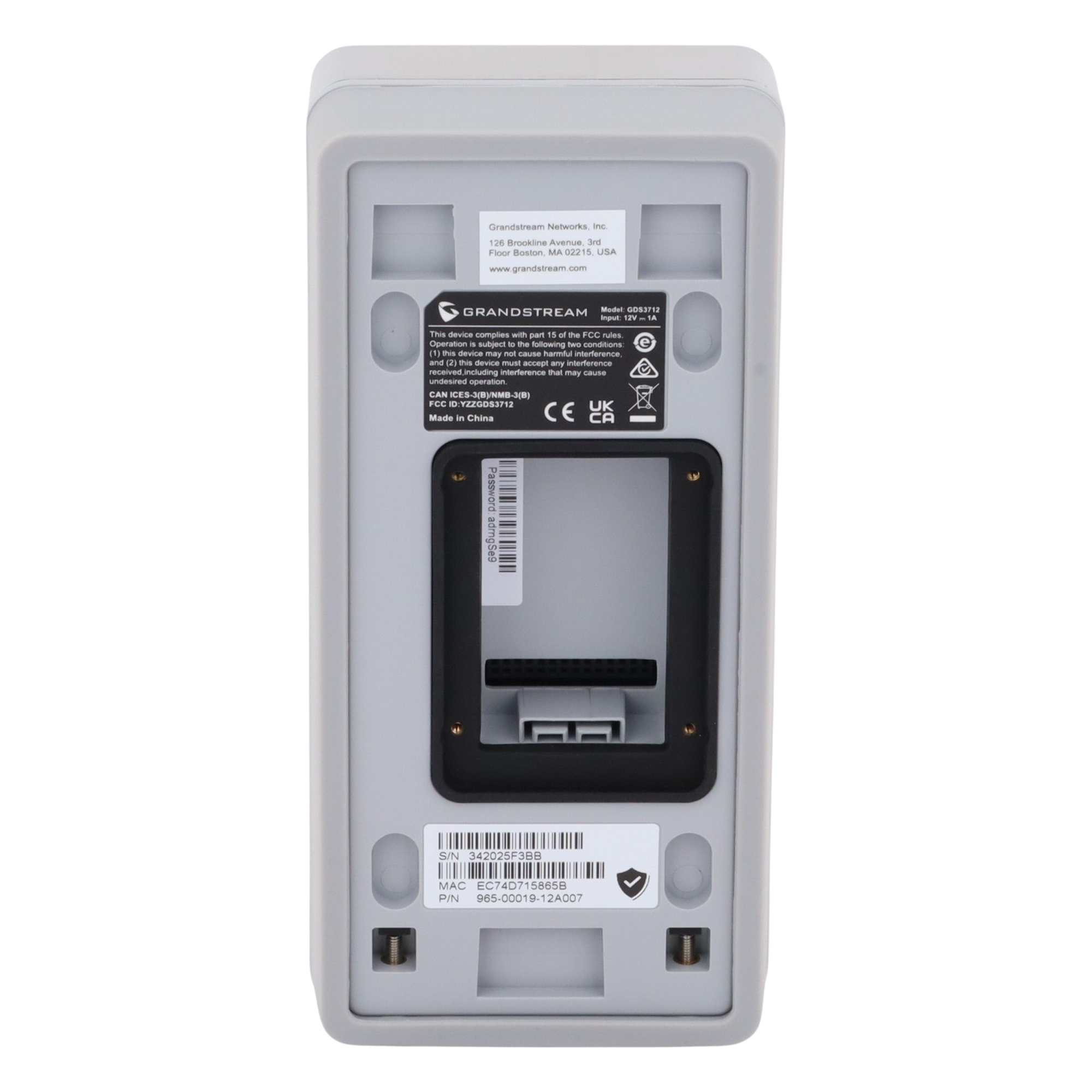 Video Intercomunicador IP (SIP), apertura por código, Antivandálico IK10, 2 relevadores, IP66, PoE