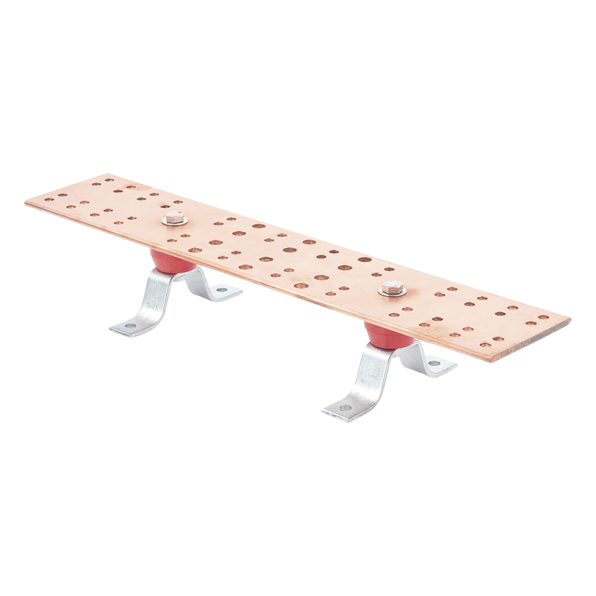 Barra de Unión y Distribución de Tierras / 150 A / 3 Fases / 48 Barrenos 5/16' / 12 Barrenos 7/16' / 500 mm (19.7 ft) de Longitud — TOTAL GROUND · SKU TG-BUE-TMBG