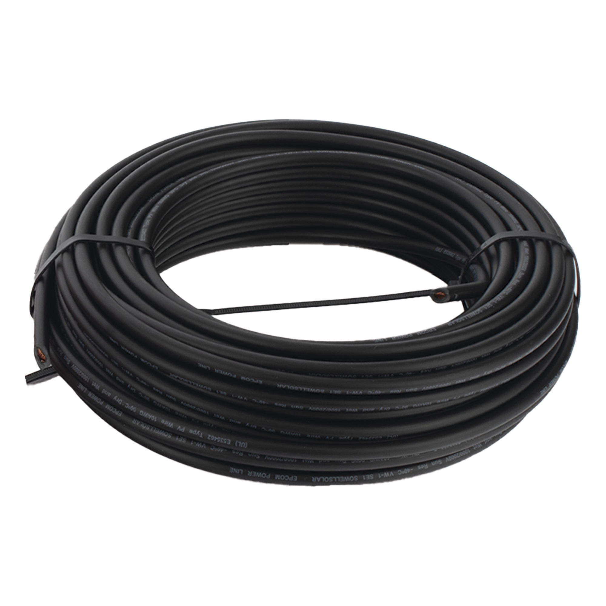 Kit Cable Fotovoltaico / 2 Rollos de 100 m (328 ft) / Calibre 10 AWG (6 mm²) / Cobre Tipo PV / 1000/2000 V / -40°C a 120°C