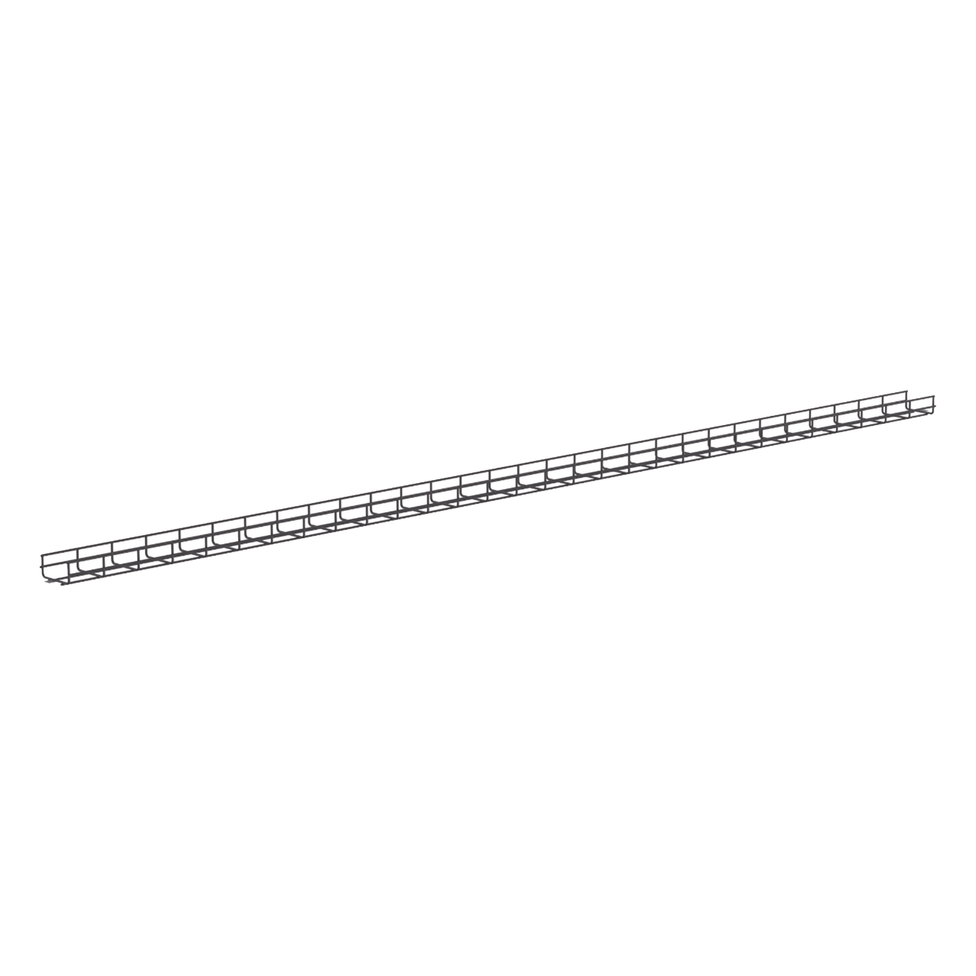 Charola Wire Basket / 12 in Ancho / 2 in Alto / 10 ft Largo / 209 Cables Cat6 / Negro — PANDUIT · SKU PWB2X12BL