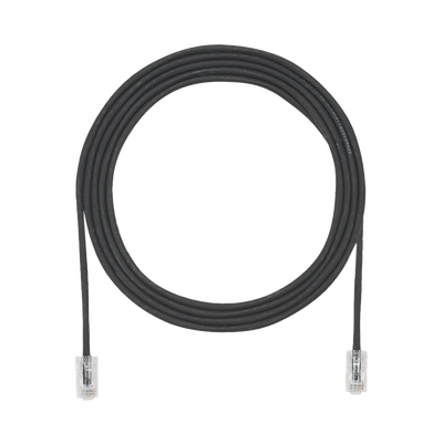 Cable de Parcheo UTP Cat6A, CM/LSZH, Diámetro Reducido (28AWG), Color Negro, 3.05 Metros (10 Pies)