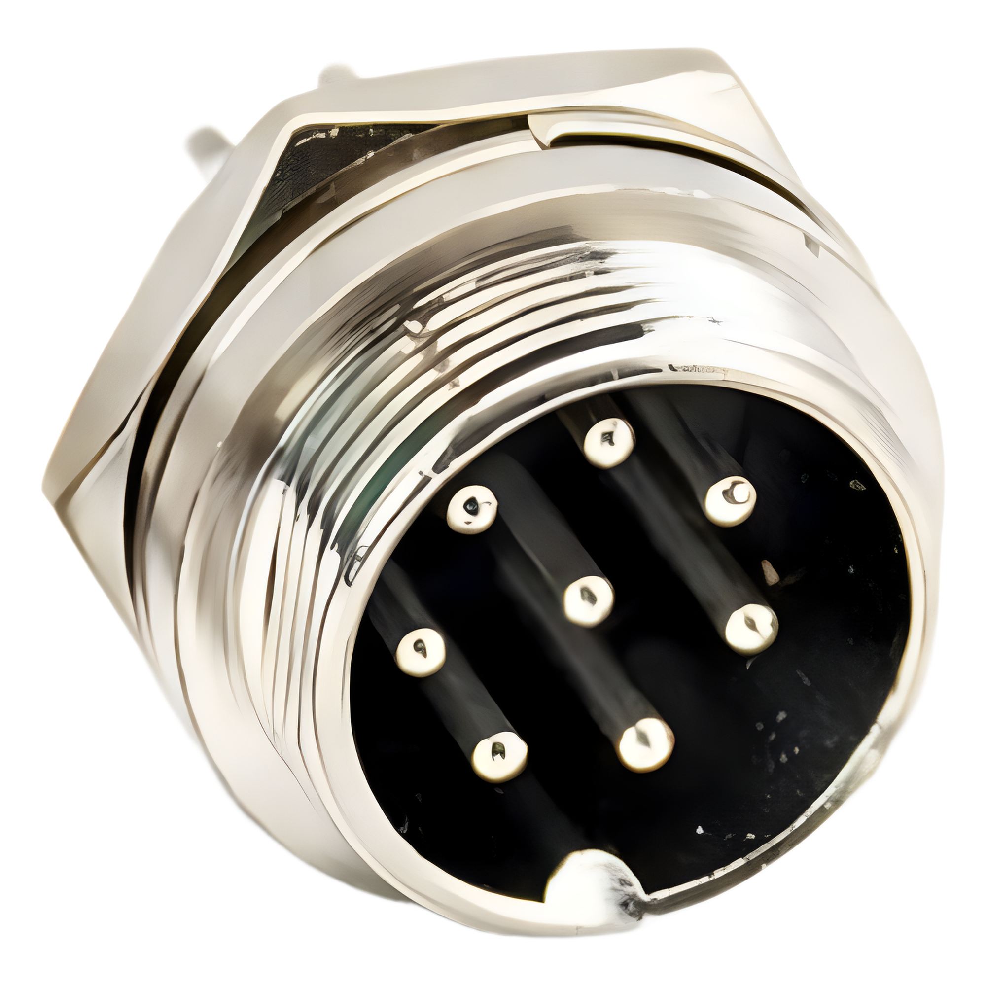 Conector Socket Hembra / 8 Contactos Macho / Soldable / Seguro Roscable / 3.5 x 1.7 cm / 0.46 oz — SYSCOM PARTS · SKU M-18