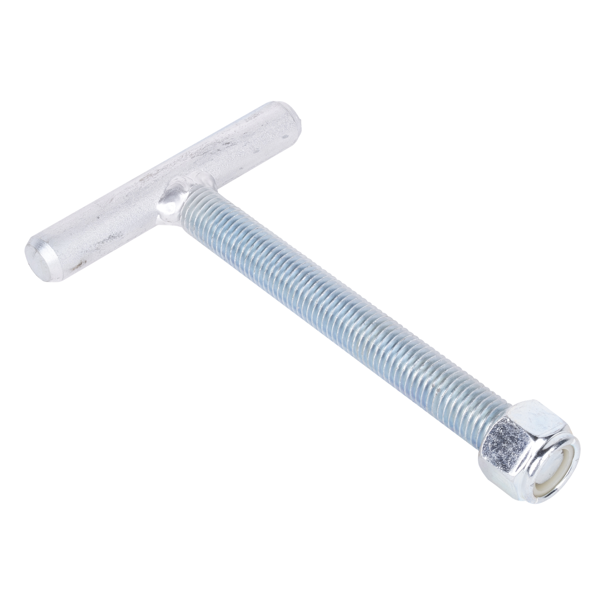 Ancla para base triangular / Varilla roscada 3/4' / ASTM-36 Cal. 16 / Galvanizado electrolítico / 18 cm varilla / 12 cm travesaño