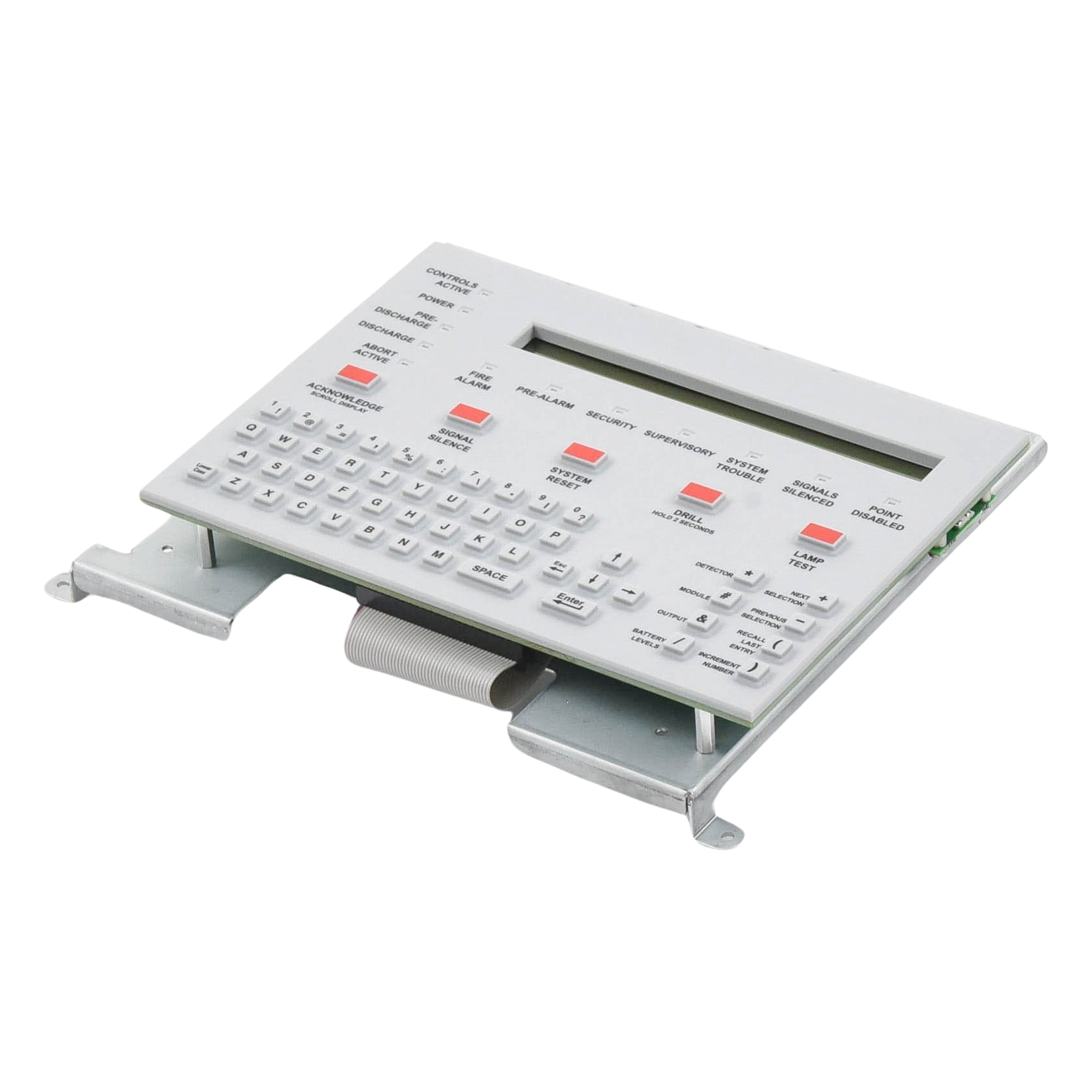 Teclado con Pantalla LCD / 80 Caracteres Retroiluminada / Teclado QWERTY Completo / 24 VCD / para Paneles de Detección de Incendio Serie ONYX