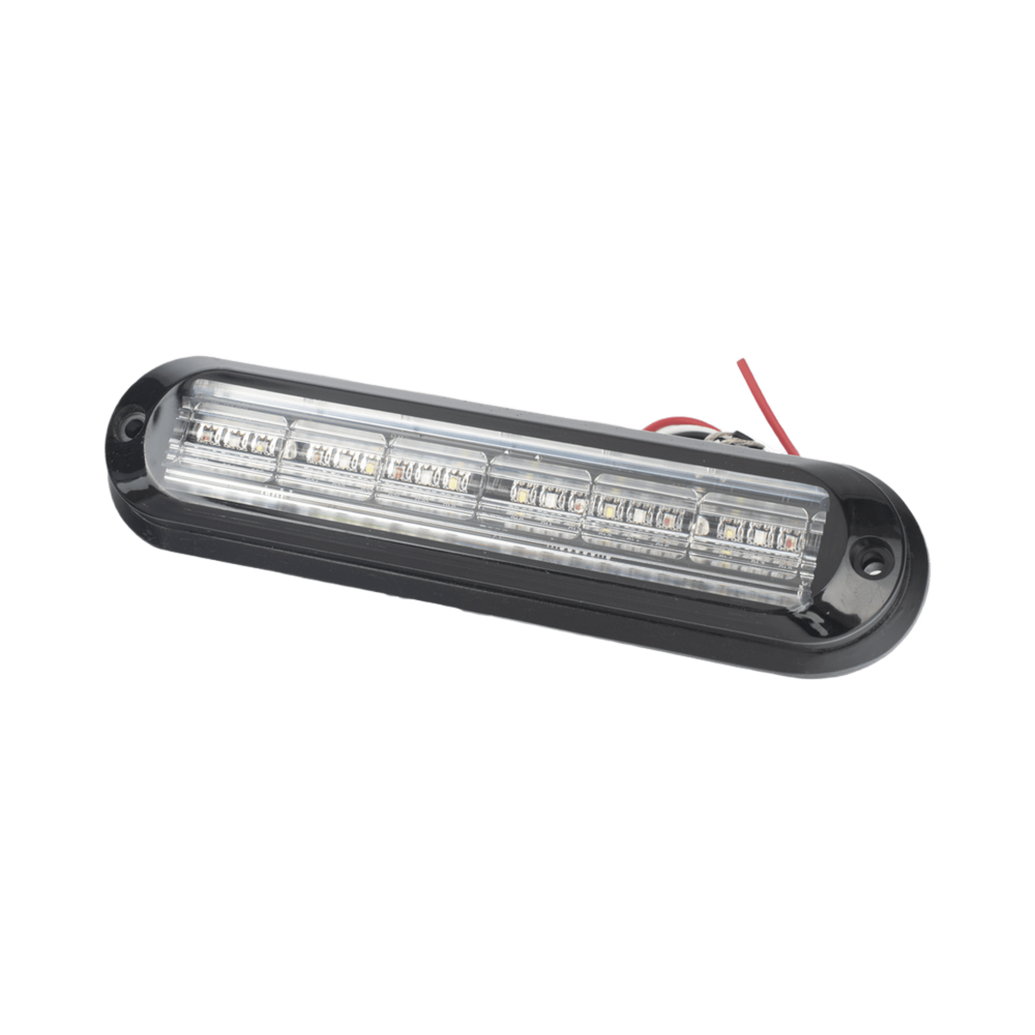 Luz Auxiliar Ultra Brillante  IP67 de 18 LEDs, Color Rojo/Azul/Ambar, con mica transparente y bisel negro