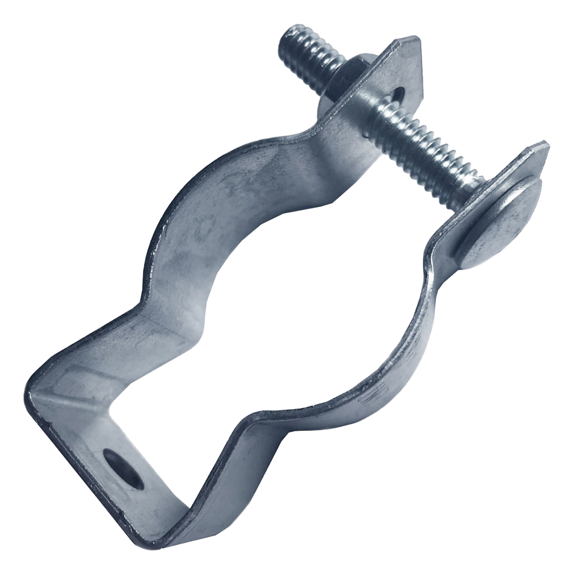 Abrazadera Clip / Tamaño 1/2" (22-24 mm) / Varilla 1/4" / Acabado Cincado Electrolítico 5 micras / Diseño Monobloque — INDEX · SKU AB-CLP-012
