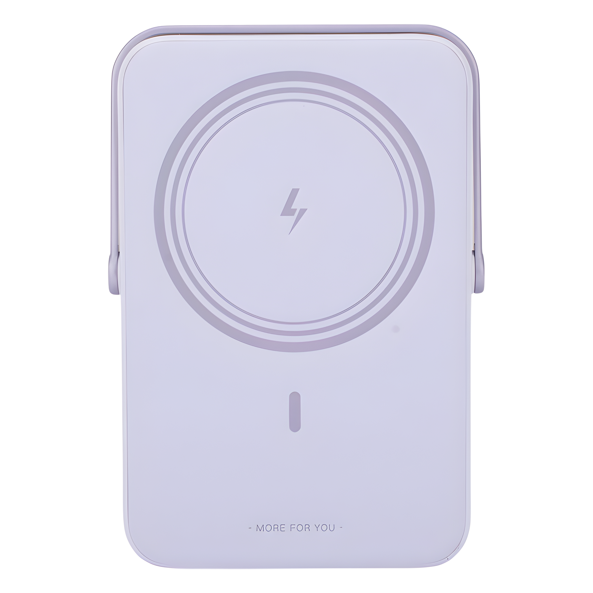Power Bank Serie UNO Inalambrico | 10000mAh | 7.5W/20W  |  Con Emojis de Estado | Carga Rápida USB-C Bidireccional  | Pantalla TFT  Inteligente | Con Holder | Color Purple.