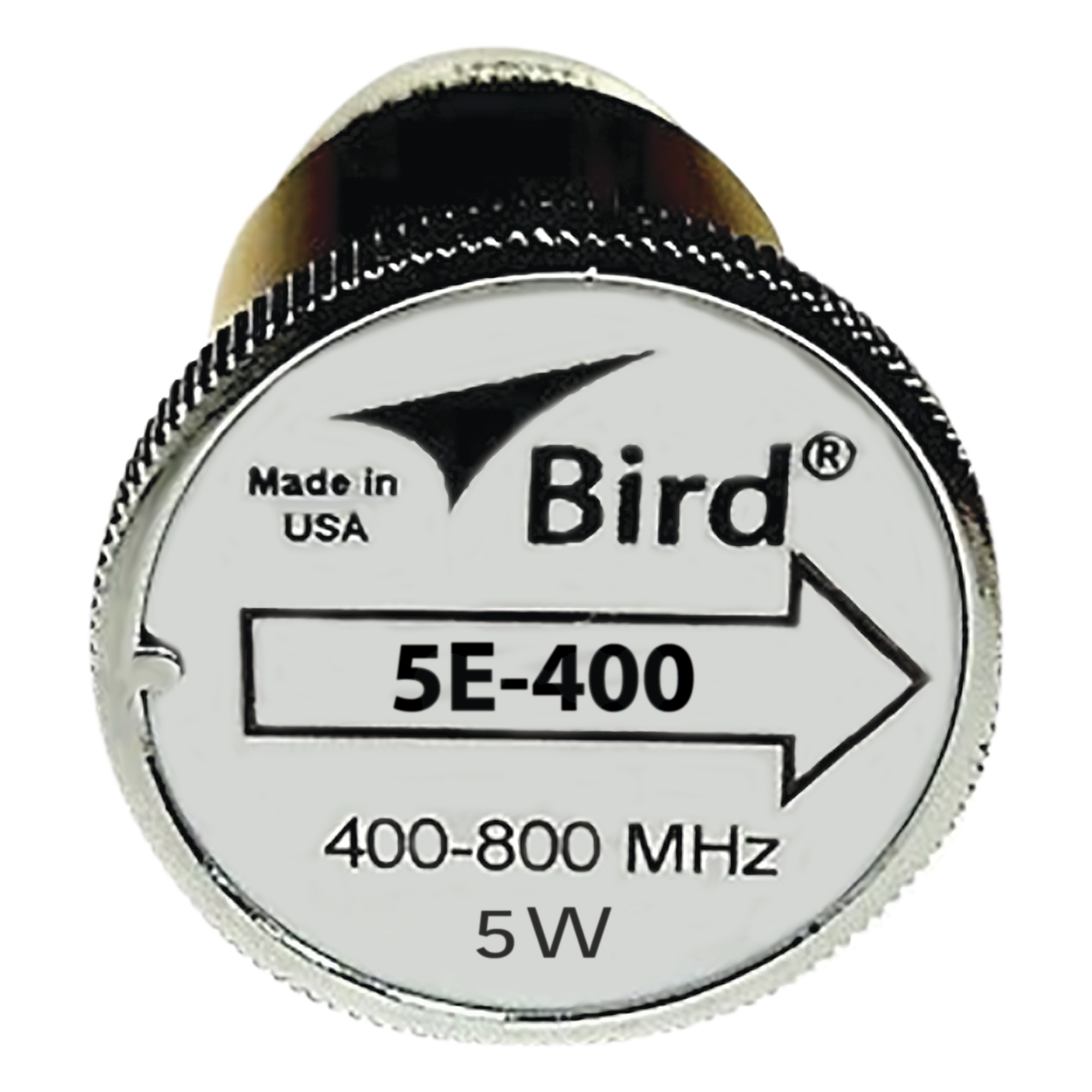 Elemento de Medición en Línea / 5 Watt / 7/8" / 400-800 MHz / Para Wattmetro Modelo 43 — BIRD TECHNOLOGIES · SKU 5E-400
