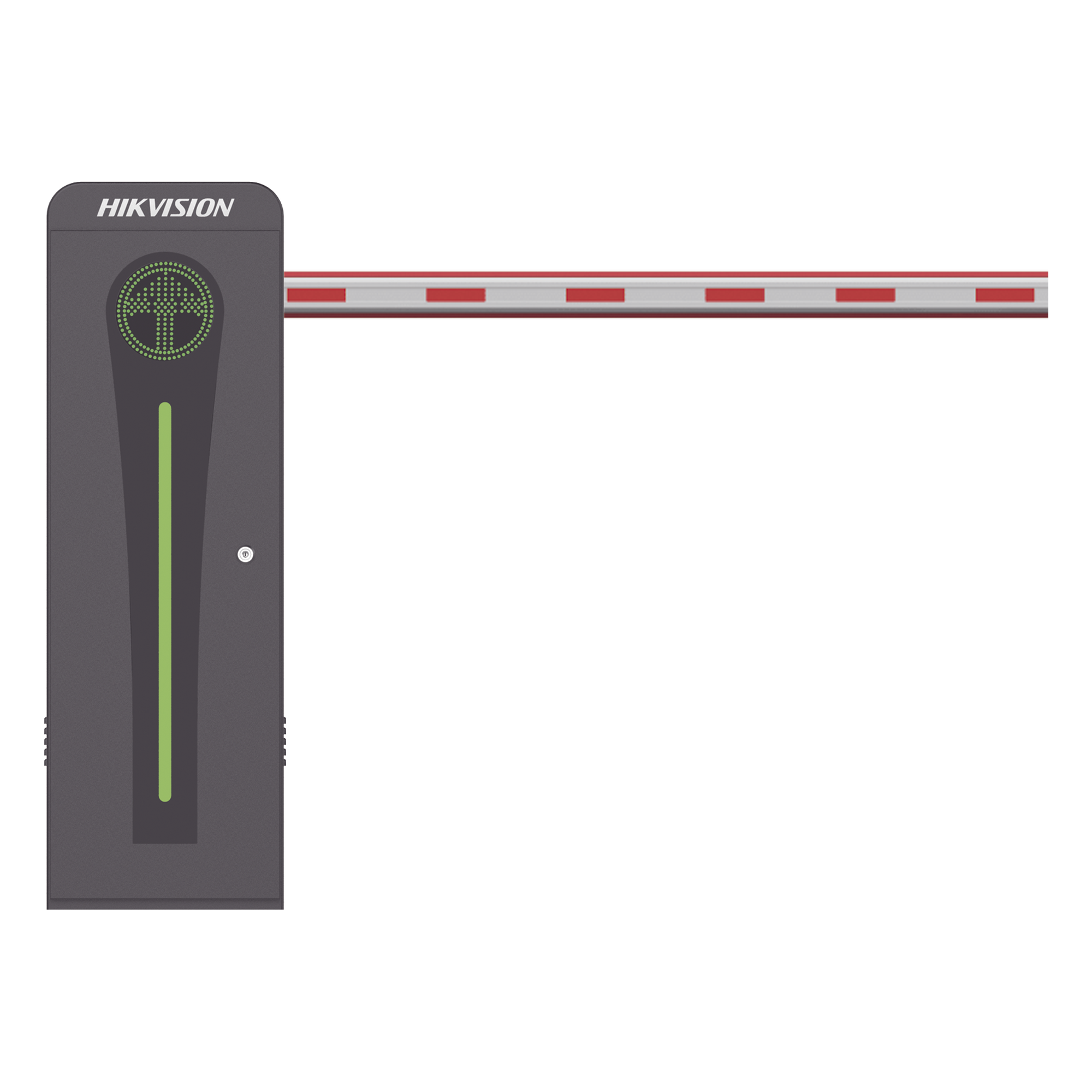 Barrera Vehicular / Brazo Iluminado LED 4 m (13.1 ft) / Motor Brushless 24 VDC / 360 Ciclos/Hora / Semáforo Rojo-Verde / Control Bluetooth — HIKVISION · SKU KT-320-LED(4MR)
