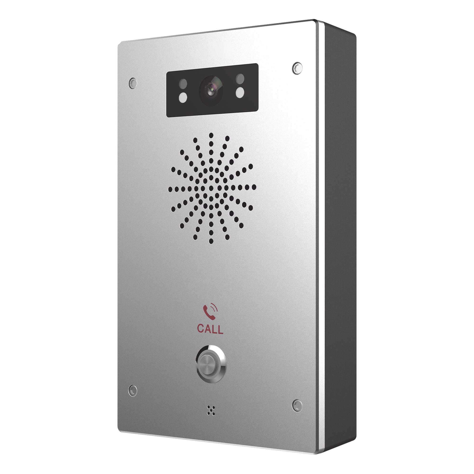 Video Intercomunicador IP, 2 líneas SIP, 2 relevadores con botón para llamada, Onvif, anti-vandálico, PoE, IP65 e IK10, PoE