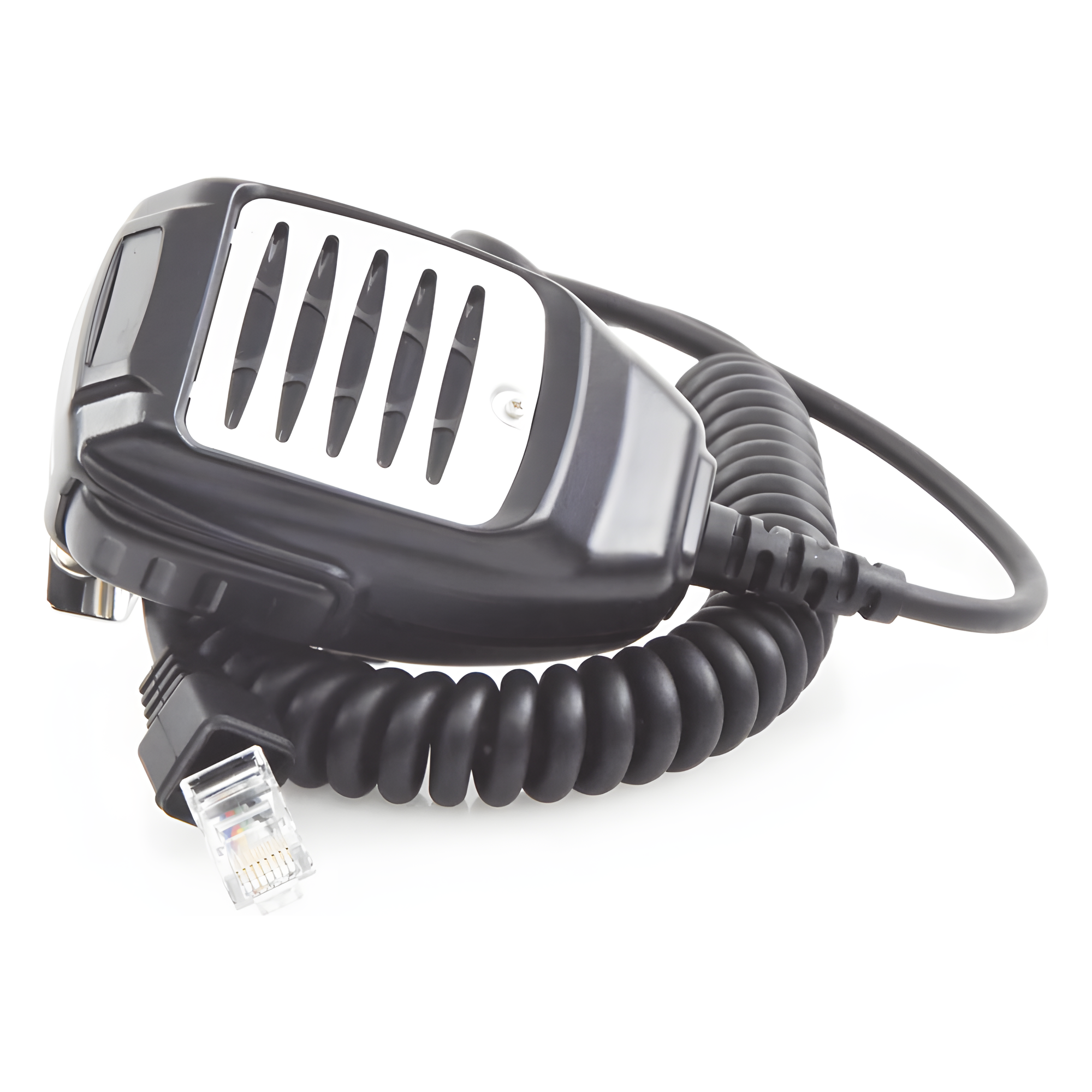 Micrófono para Radio Móvil / Conector 8 Pines / IP54 / Cable Kevlar 40 kg / PTT para Guantes / Grado Médico