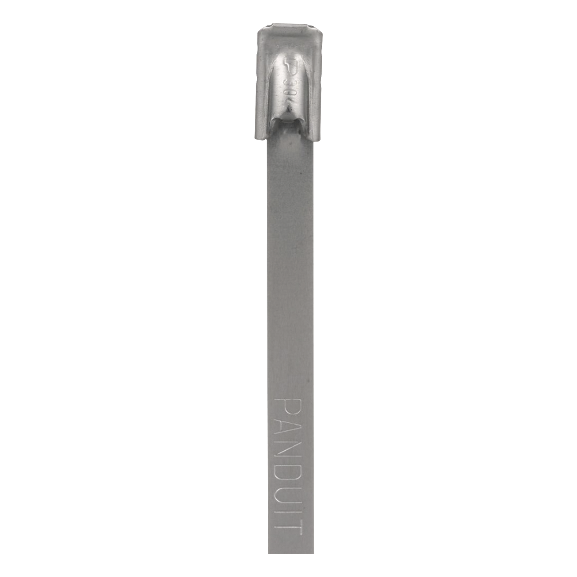 Cincho de Acero Inoxidable / Tipo 304 / 362 mm (1.2 ft) x 4.6 mm / Rango 12.7 a 102 mm / -60°C a 538°C / Autobloqueante — PANDUIT · SKU MLT4S-CP