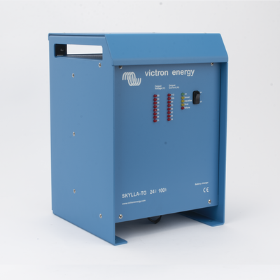 Skylla-TG 24/100 / Cargador de Baterías para Ambientes Marinos 24 V, 100 A / Bancos de 500 a 1000 Ah 