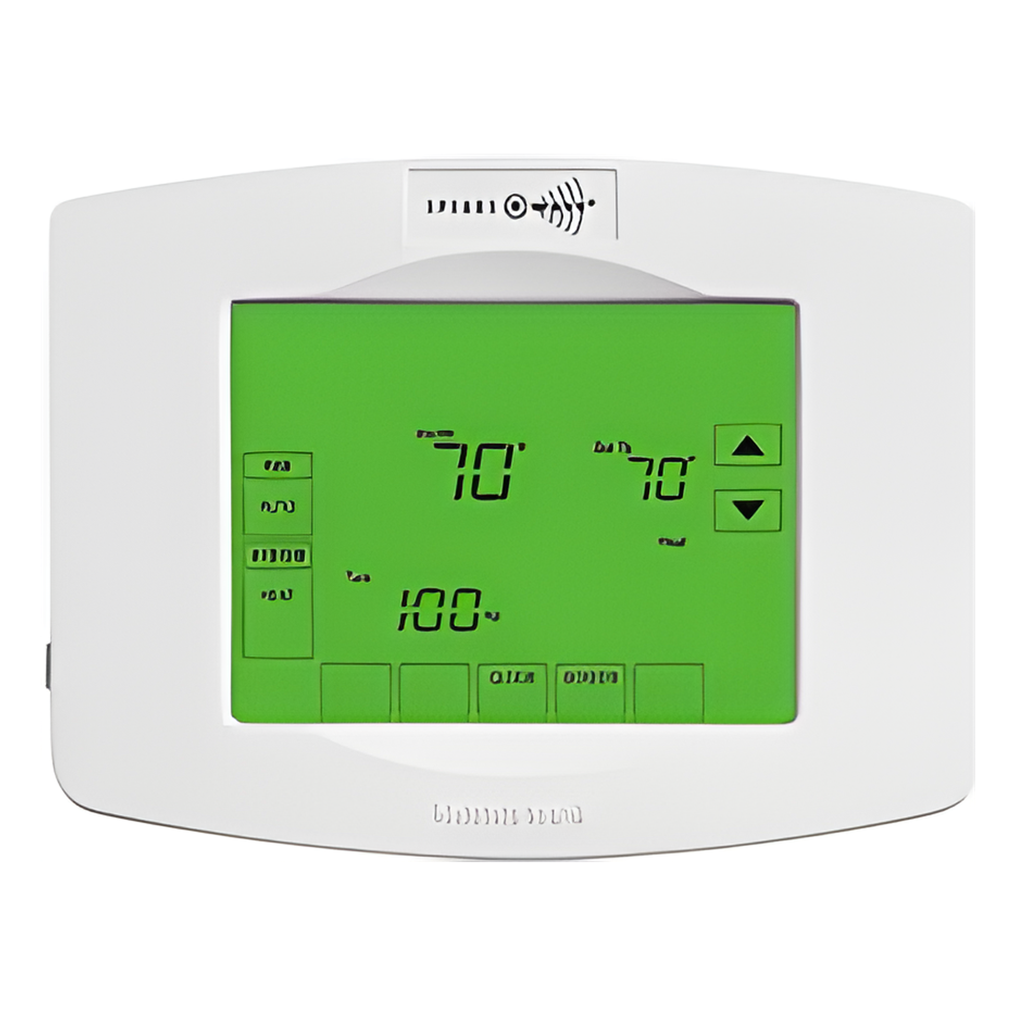 Termostato inteligente Z-Wave con programación de 7 días y hasta 4 periodos diarios, compatible con paneles Honeywell Vista y Lynx Touch vía Total Connect