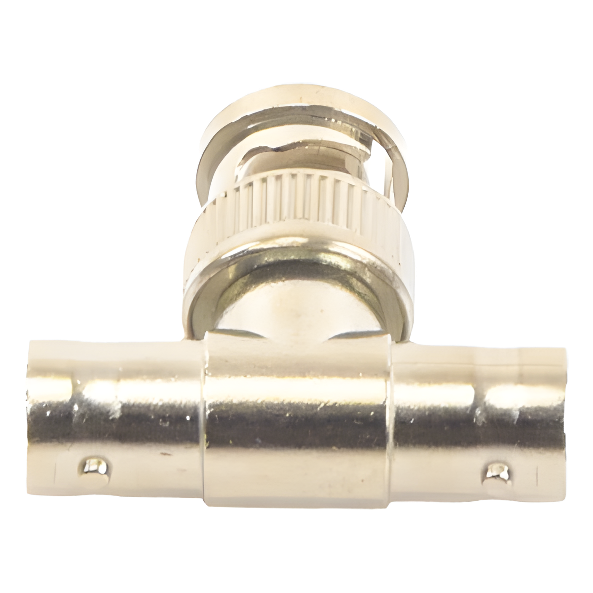 Adaptador Coaxial T / BNC Macho a 2x BNC Hembra / 75 Ohm / Contactos Oro / Aislante Teflón / CCTV Profesional — EPCOM TITANIUM · SKU TT-RG-12