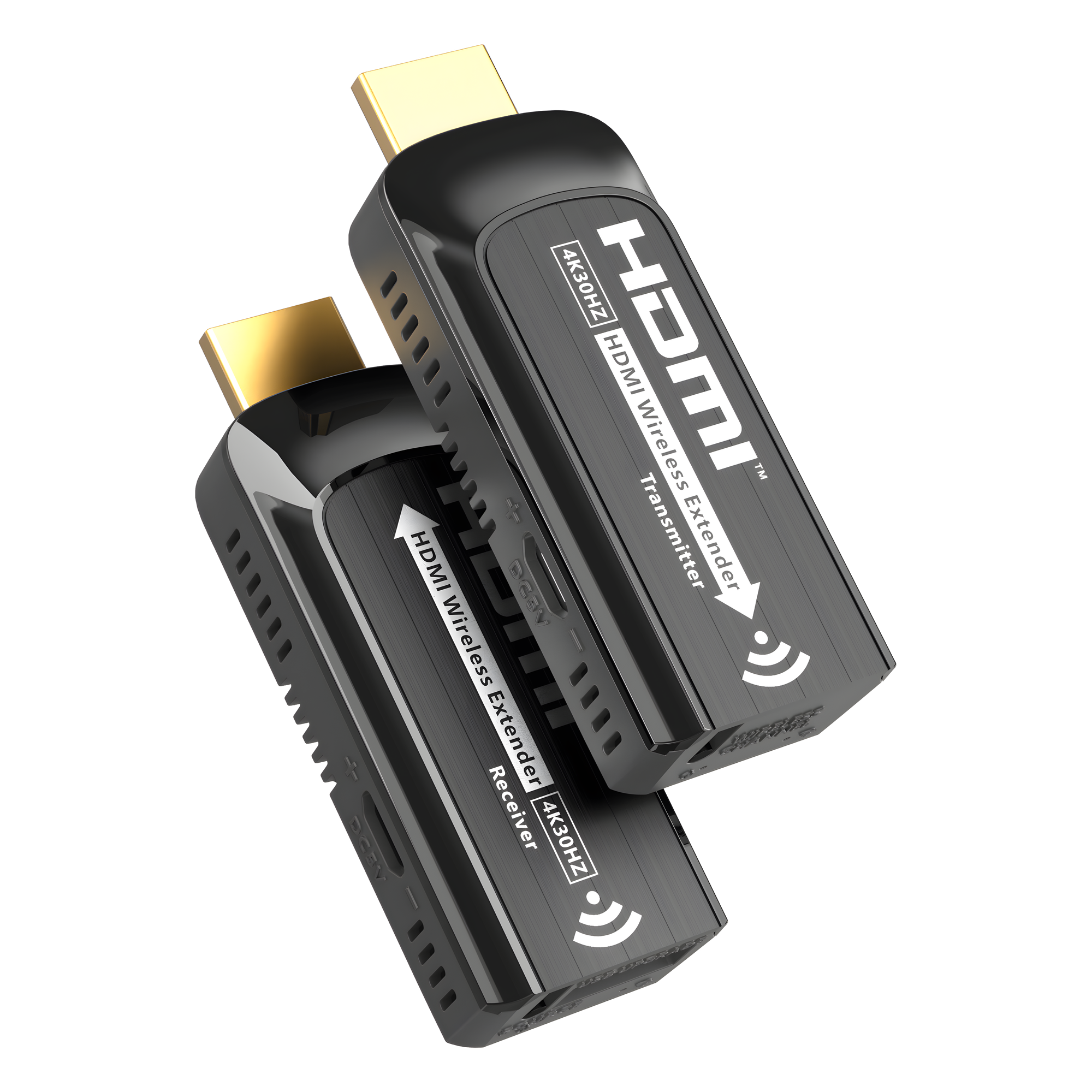 Extensor HDMI Inalámbrico / Ultra HD 4K @ 30 Hz / Alcance 20 m (65.6 ft) / Banda WiFi 5 GHz / Retardo 150-320 ms / Diseño Mini — EPCOM TITANIUM · SKU TT466MINI