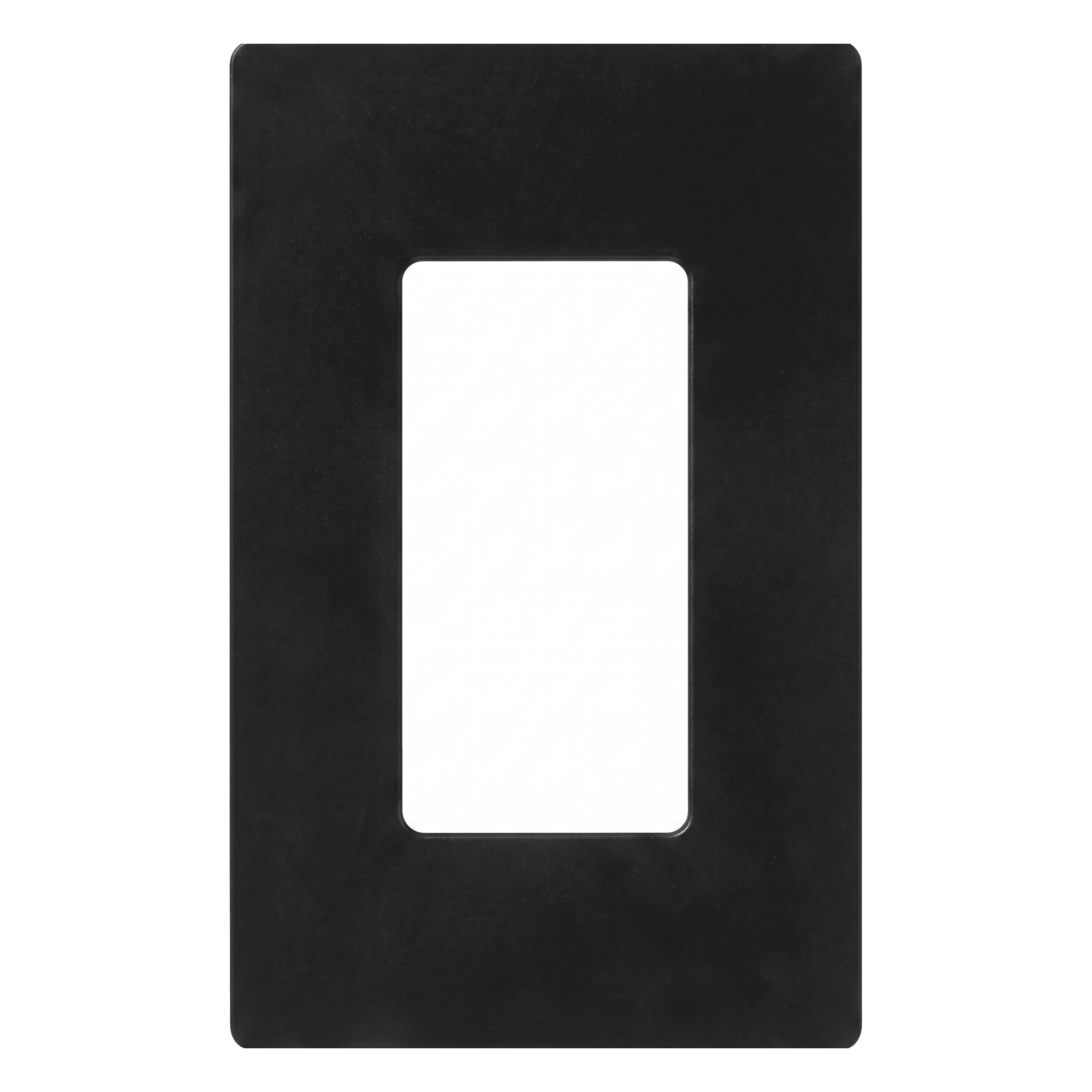 Placa de Pared / 1 Espacio / Sin Tornillos Visibles / Acabado Negro Brillante / 75 x 119 mm / Perfil 7.6 mm — LUTRON ELECTRONICS · SKU CW1BL