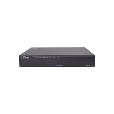 Kit de TRANSCEPTOR ACTIVO DE 16 Canales / VIDEO+PODER en un solo Cable UTP / 150m en 4K, 200m en 5 MP/ Envía 36 Vcc y recibe 12 Vcc / TODO INCLUIDO PARA RACK / Compatible con cámaras HD-TVI/CVI/AHD/CVBS / Instalación Limpia 