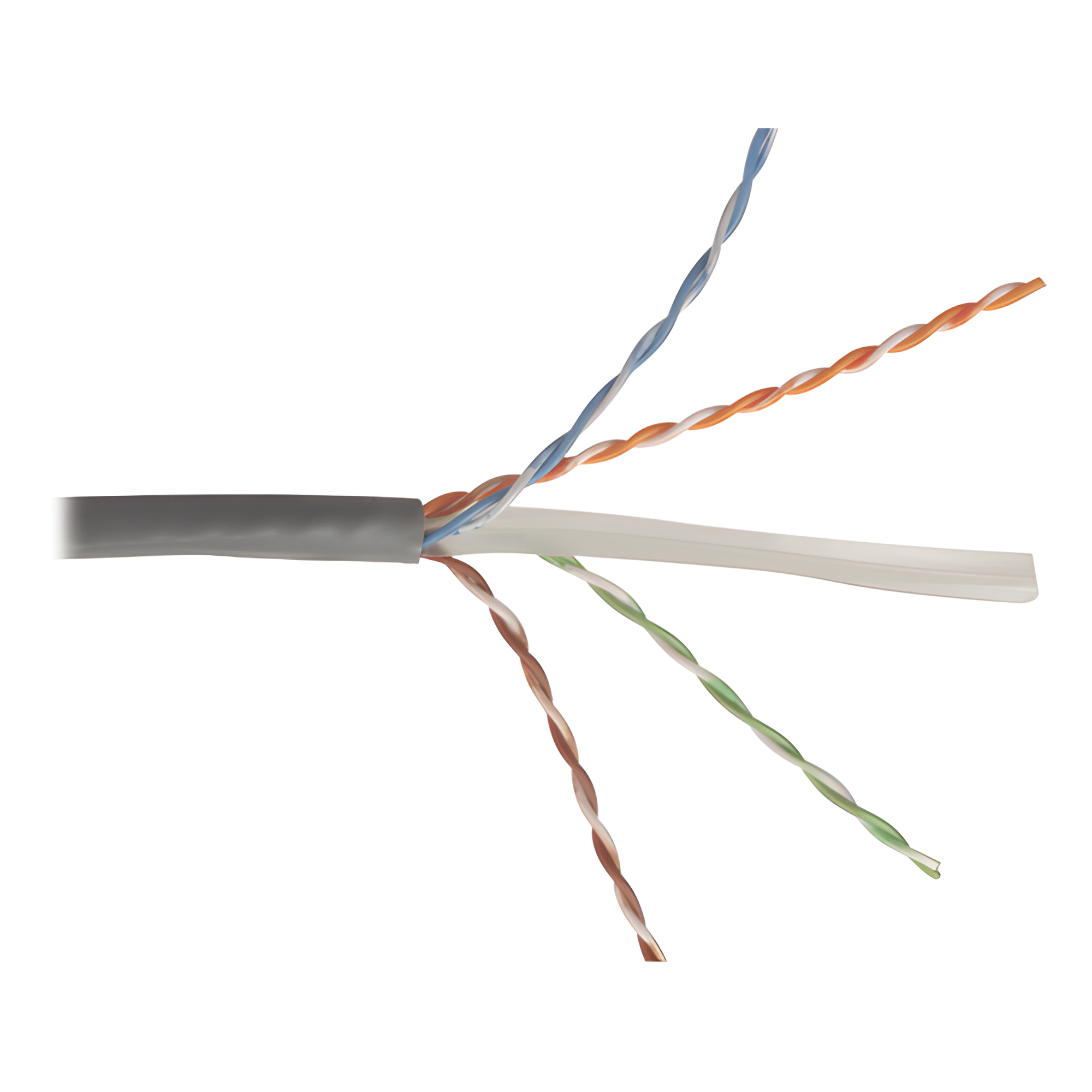 Bobina de Cable UTP / Cat6 / 4 Pares / 24 AWG / LS0H / 305 m (1000 pies) / Gris