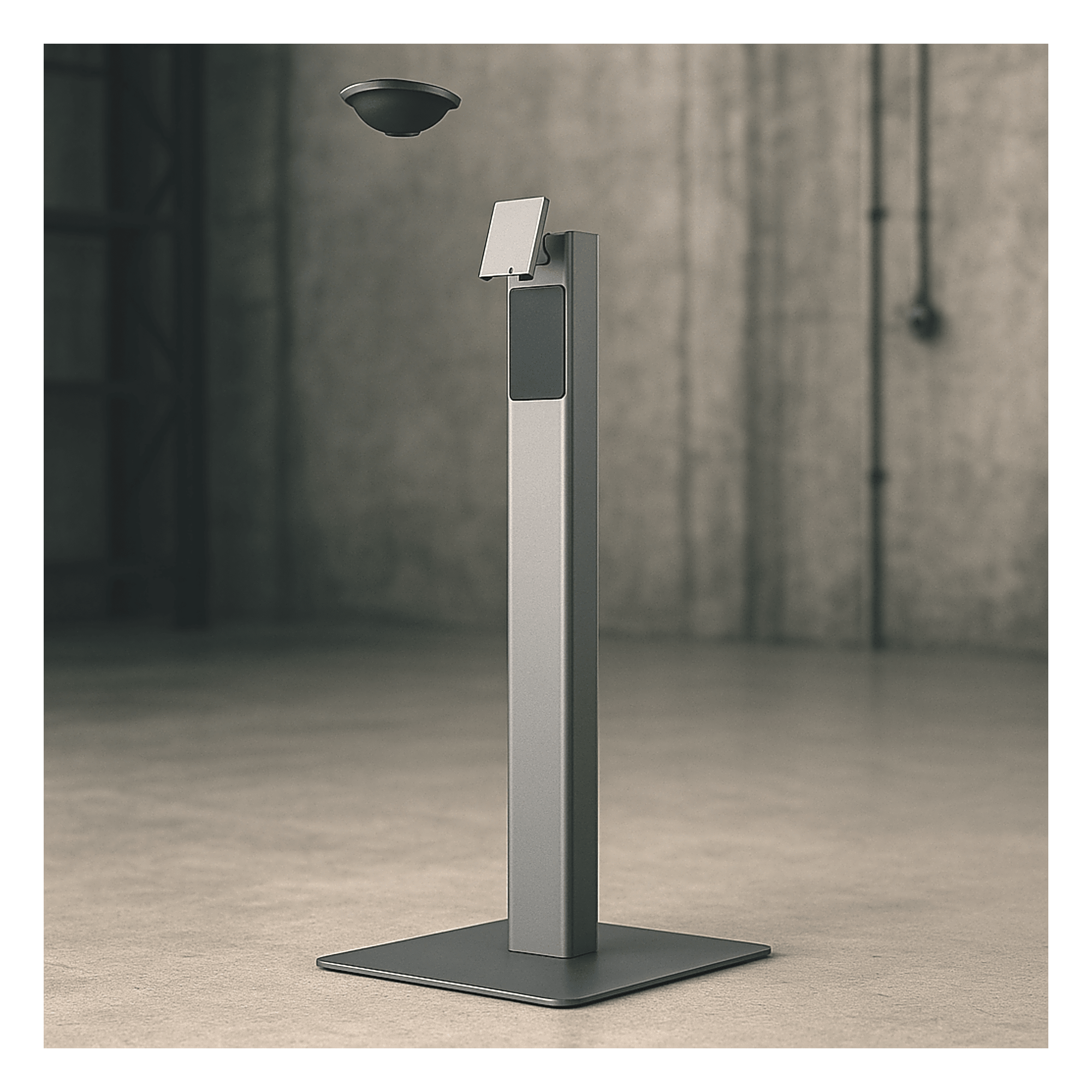 Soporte de Piso / Estructura Metálica / Base de Placa Pesada 15.1 kg (33.3 lb) / Peso Neto Stand 5.51 kg (12.1 lb) / 2 Unidades por Paquete — SUNMI · SKU FLEX3-LITE-FLOOR-STAND