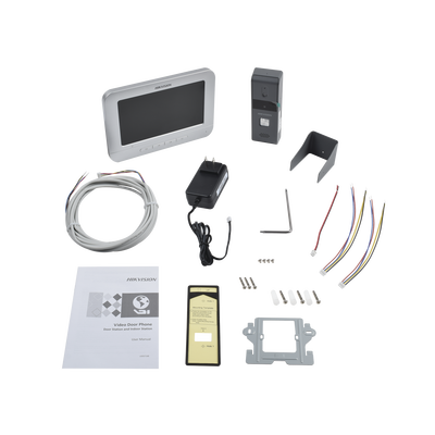 Kit de Videoportero Analógico con Pantalla LCD a Color de 7" / Frente de Calle para Exterior IP65 / Salida de Relevador 