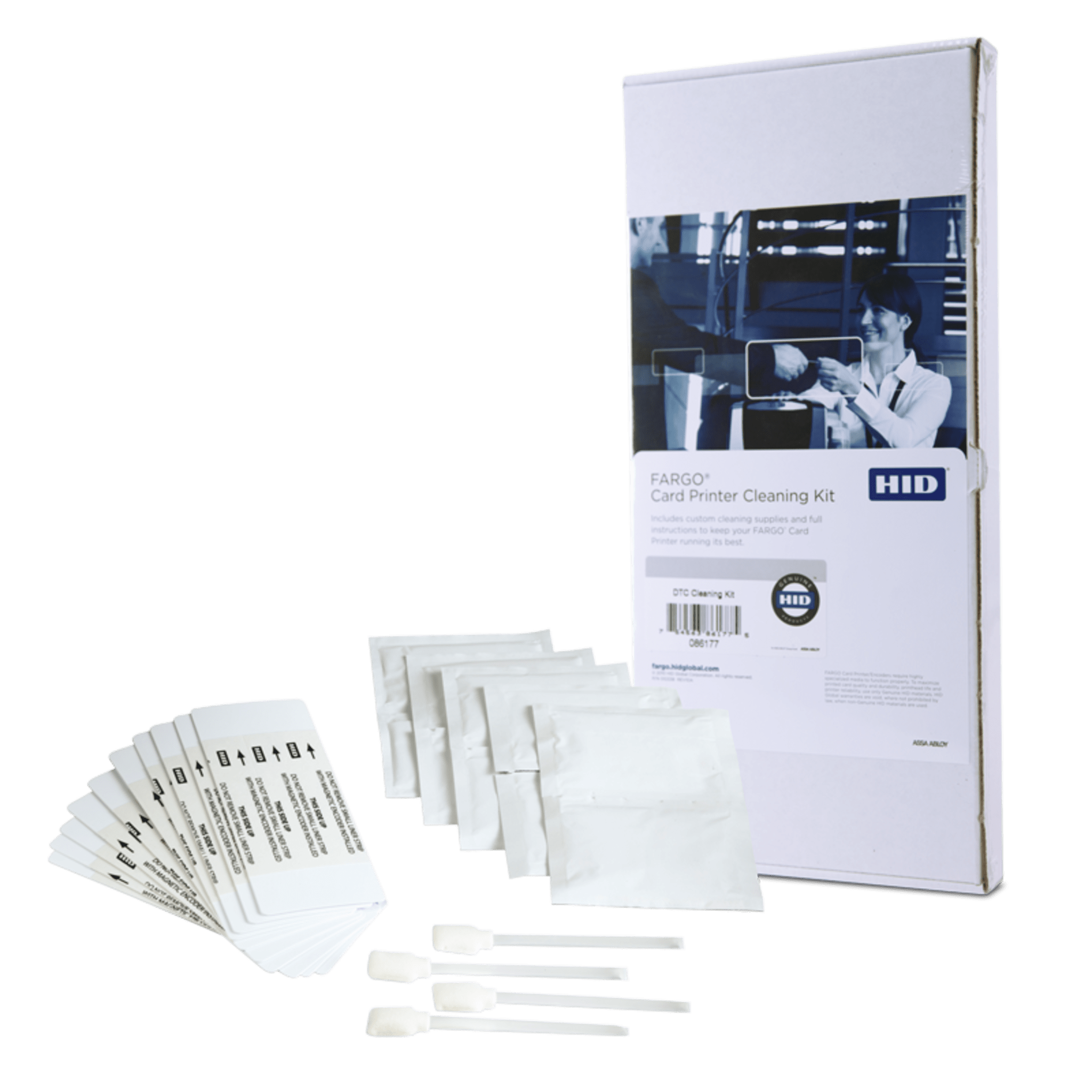 Kit de Limpieza / 4 Bastoncillos Cabezal / 10 Tarjetas Especializadas / 10 Almohadillas / 3 Tarjetas Alcohol — HID · SKU 088933
