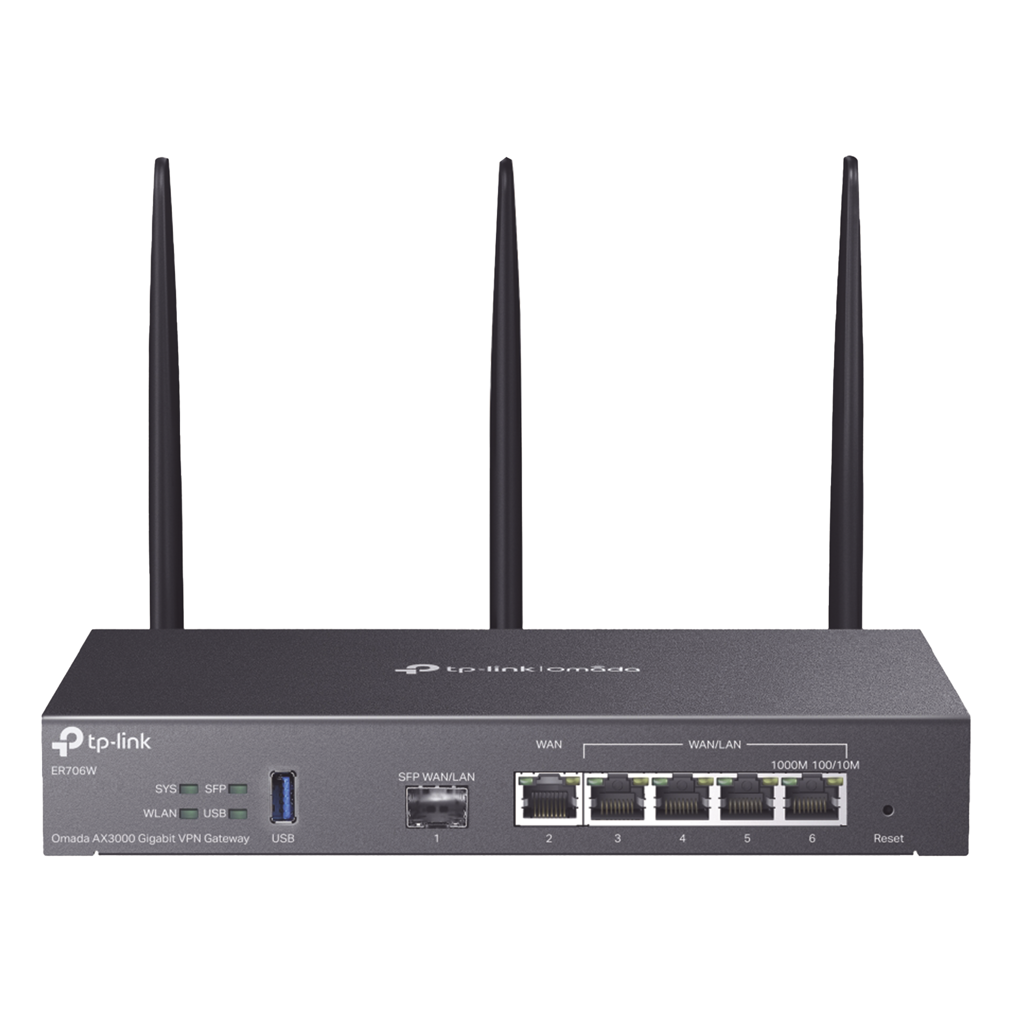 Router Empresarial Wi-Fi 6 / AX3000 / Multi-WAN 5 Puertos / 150,000 Sesiones Concurrentes / VPN Integrado / USB 3.0 / Omada SDN — TP-LINK · SKU ER706W