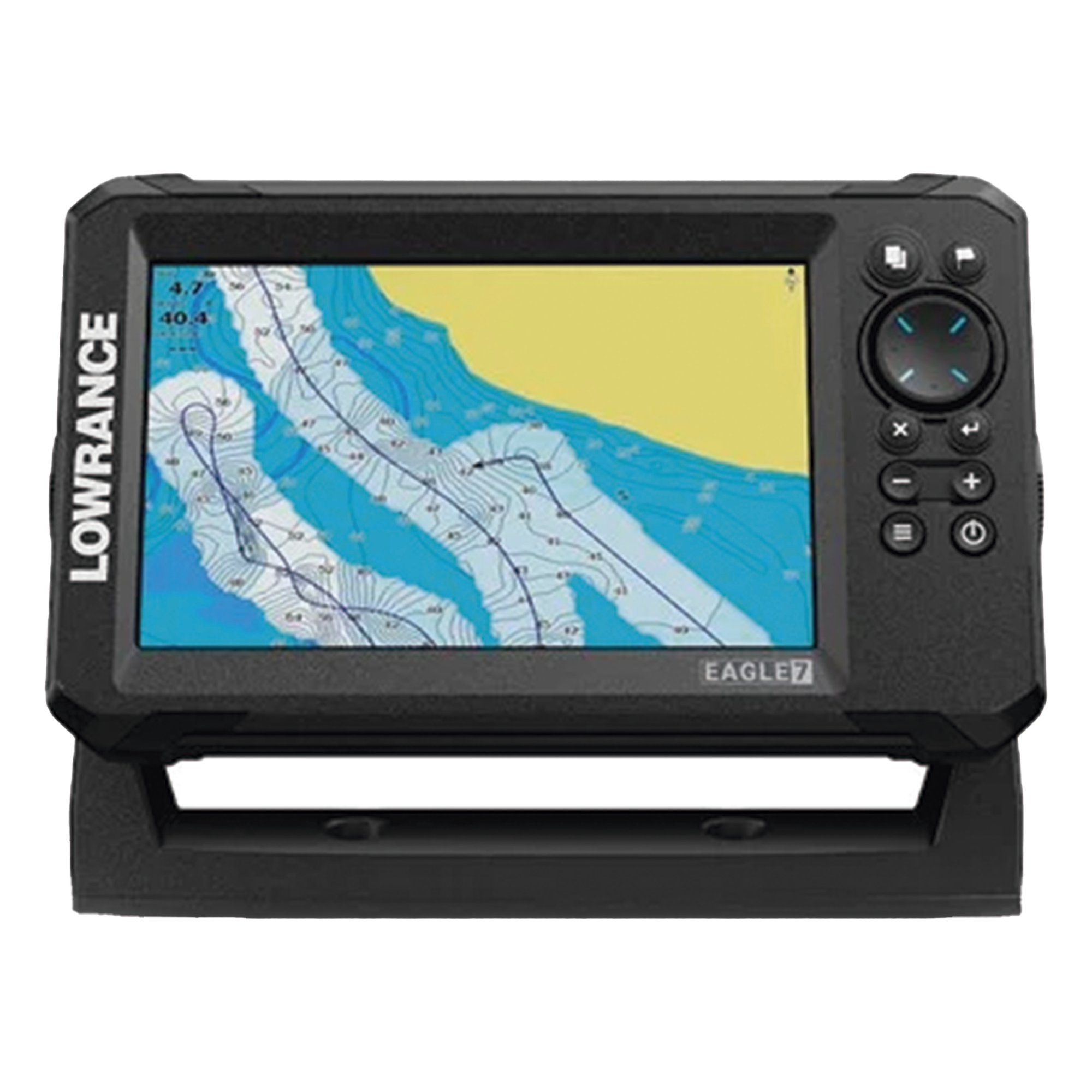 Ecosonda / Pantalla IPS 7 pulgadas / CHIRP + DownScan / 50-200 y 455-800 kHz / 0.67 kg / 8.9 x 5.5 x 3.3 pulgadas