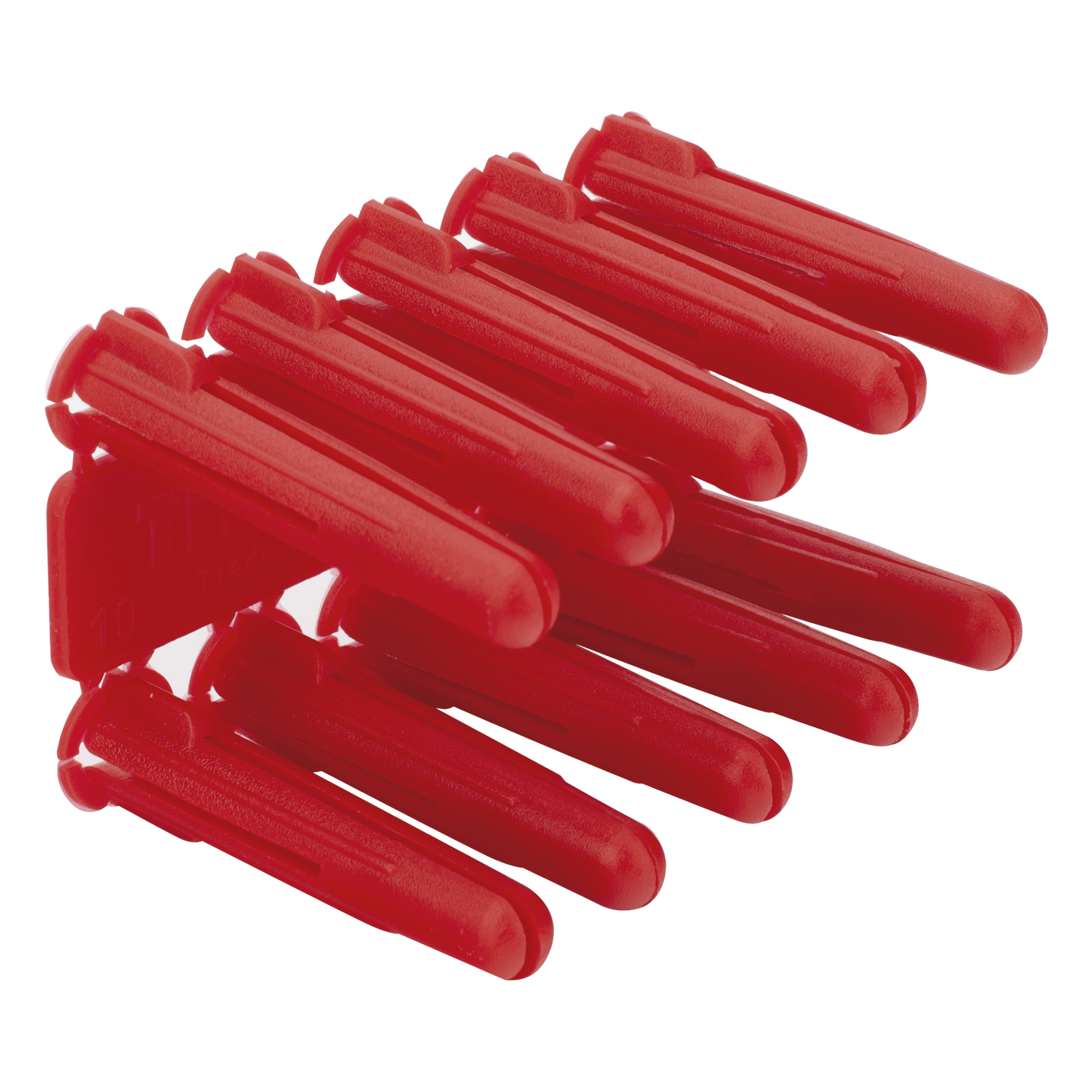 Taquete de 1/4  plástico paquete de 100 piezas para fijar objetos con tornillo en muros y techos de concreto o superficies sólidas, compatible con tornillo TH10X de 10 x 1 1/2"  (1103-03100) 