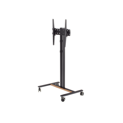 Soporte Móvil para Pantalla | Compatibilidad VESA 200x200 hasta  600x400 / Ruedas con Frenos / Ajuste de Altura y Ángulo / Soporte para TV de hasta 55 Pulgadas / Capacidad de Peso 35 kg