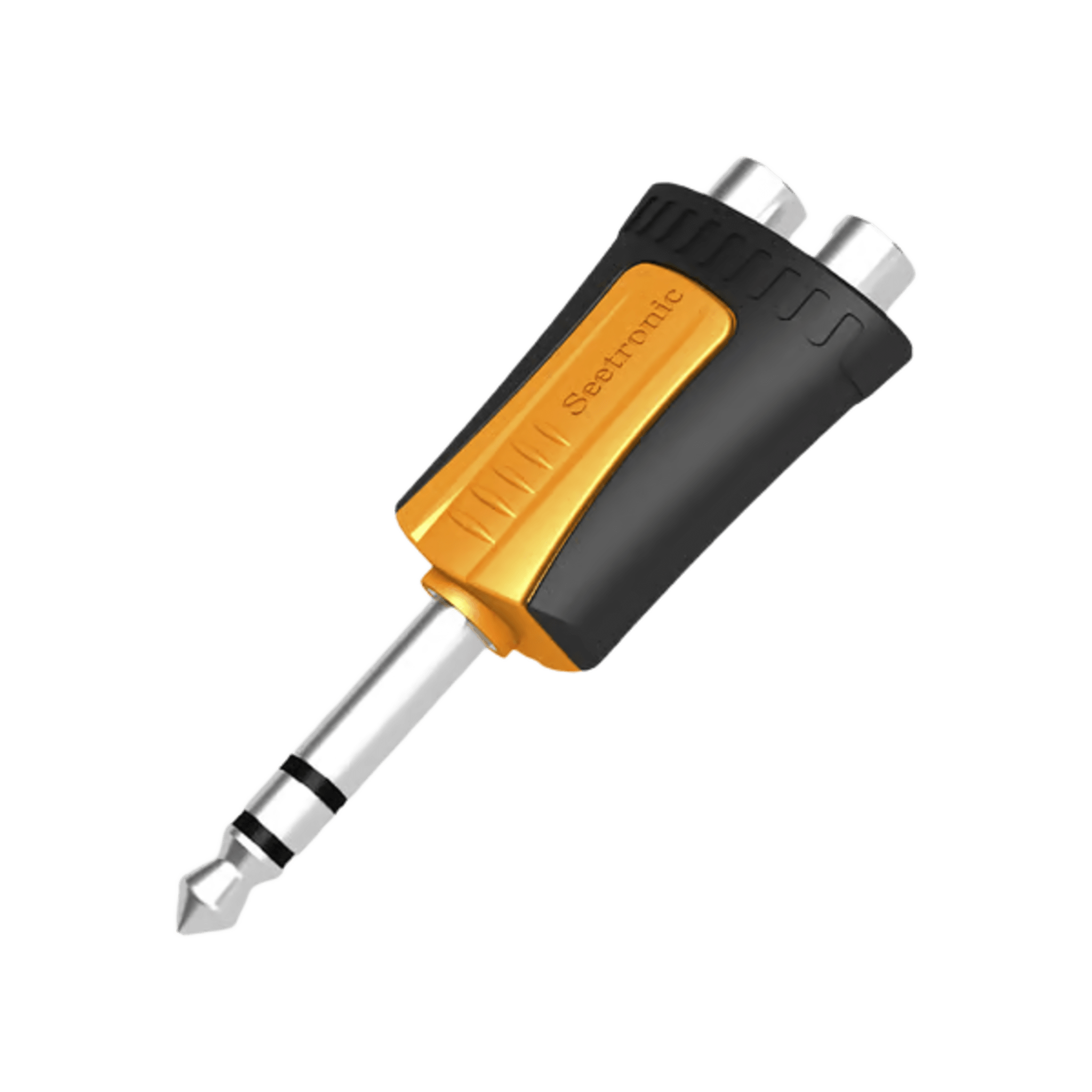 Conector Estéreo |  1/4in - 2 x RCA hembra | Adaptador de Carcasa de Plastico |