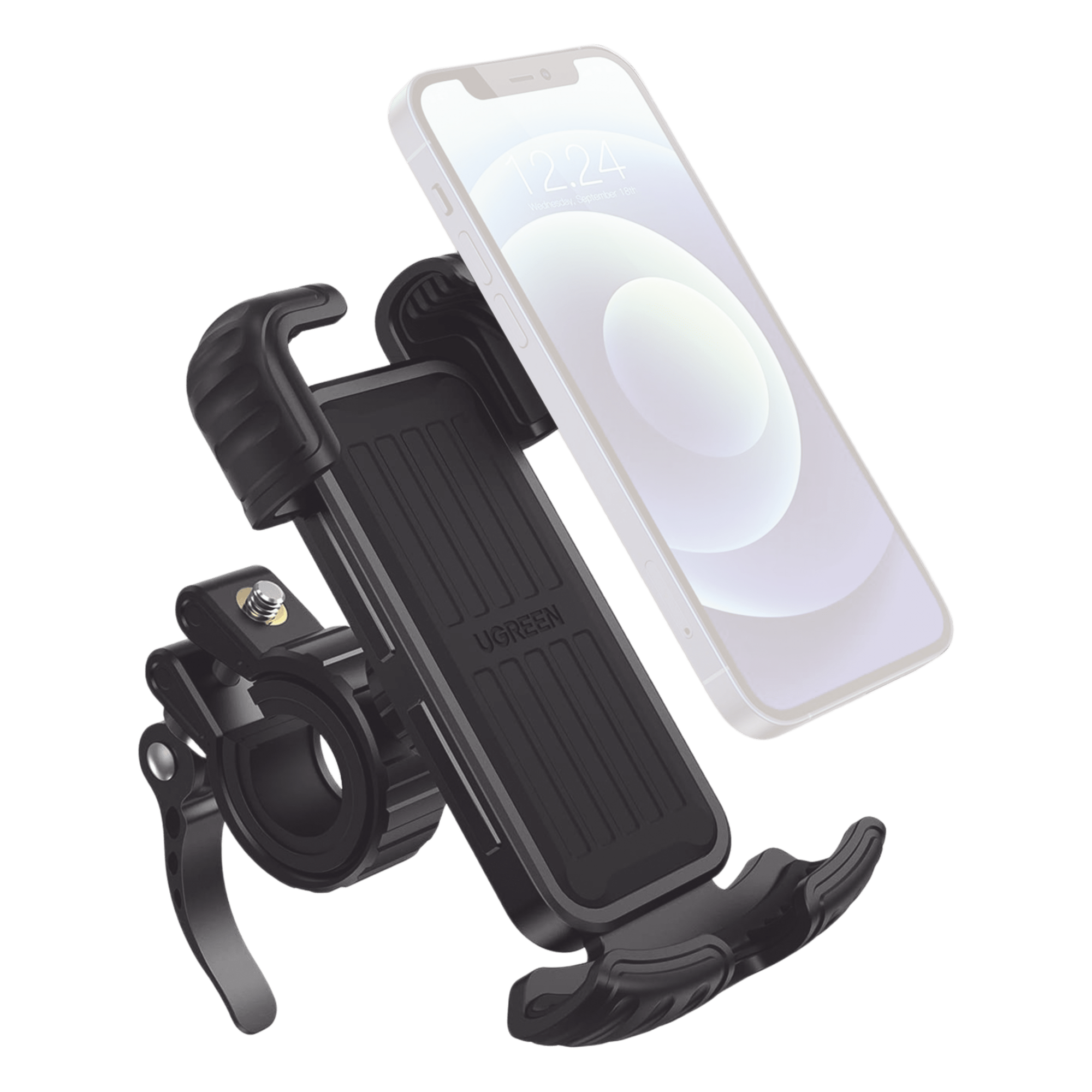 Soporte para Celular / Manillar de Motocicleta o Bicicleta / Anti Vibración / Rotación 360° / Liberación Rápida / Manillar 0.6'' a 1.75'' — UGREEN · SKU 60548
