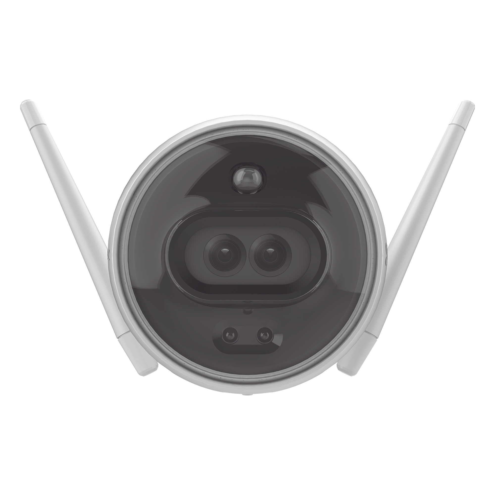 Cámara Bala IP / 2 Megapixel / Doble Lente 2.8 mm / 105° / Visión Nocturna a Color / IR 30 m (98.4 ft) / Wi-Fi 2.4 GHz / IP67 / Audio Bidireccional / Sirena y Luz Estroboscópica
