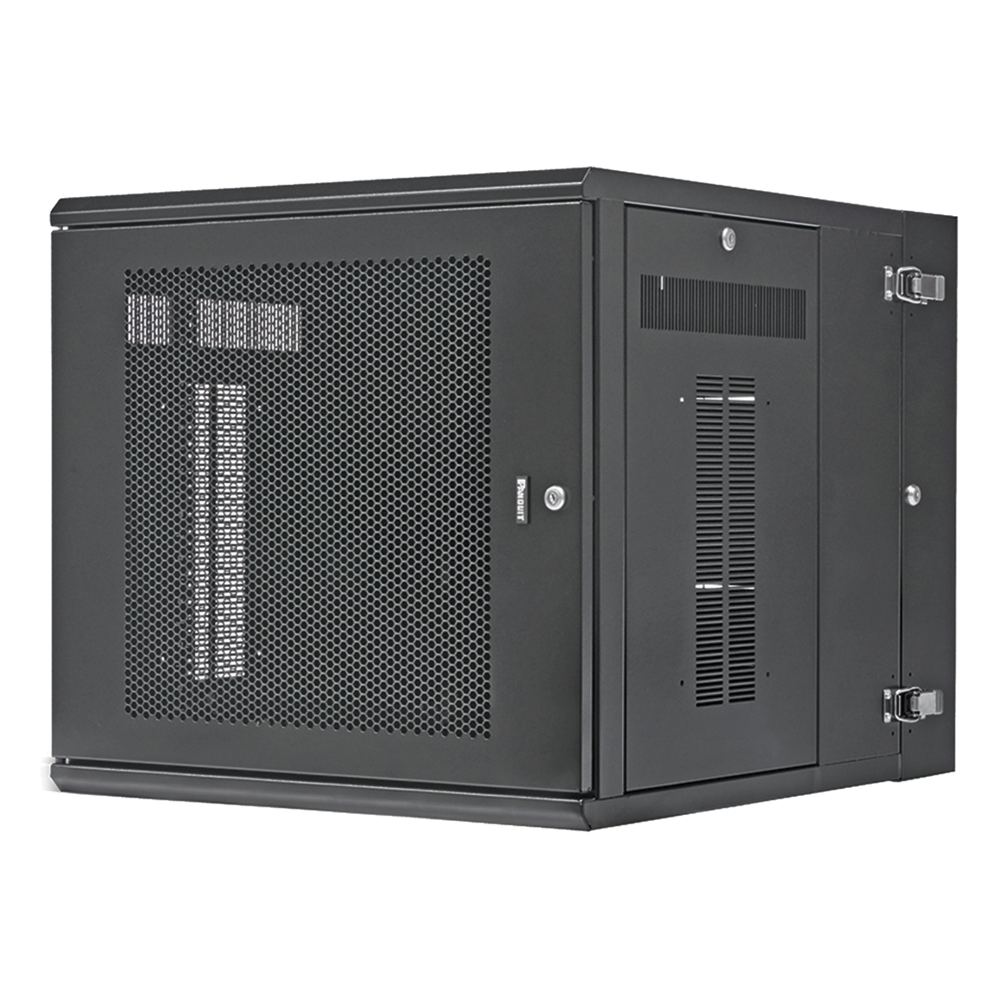 Gabinete de Montaje en Pared / 19in EIA / 12 UR / 762mm (2.5ft) Profundidad / Puerta Perforada / Acero / 113.4kg Capacidad — PANDUIT · SKU PZWMC1230P