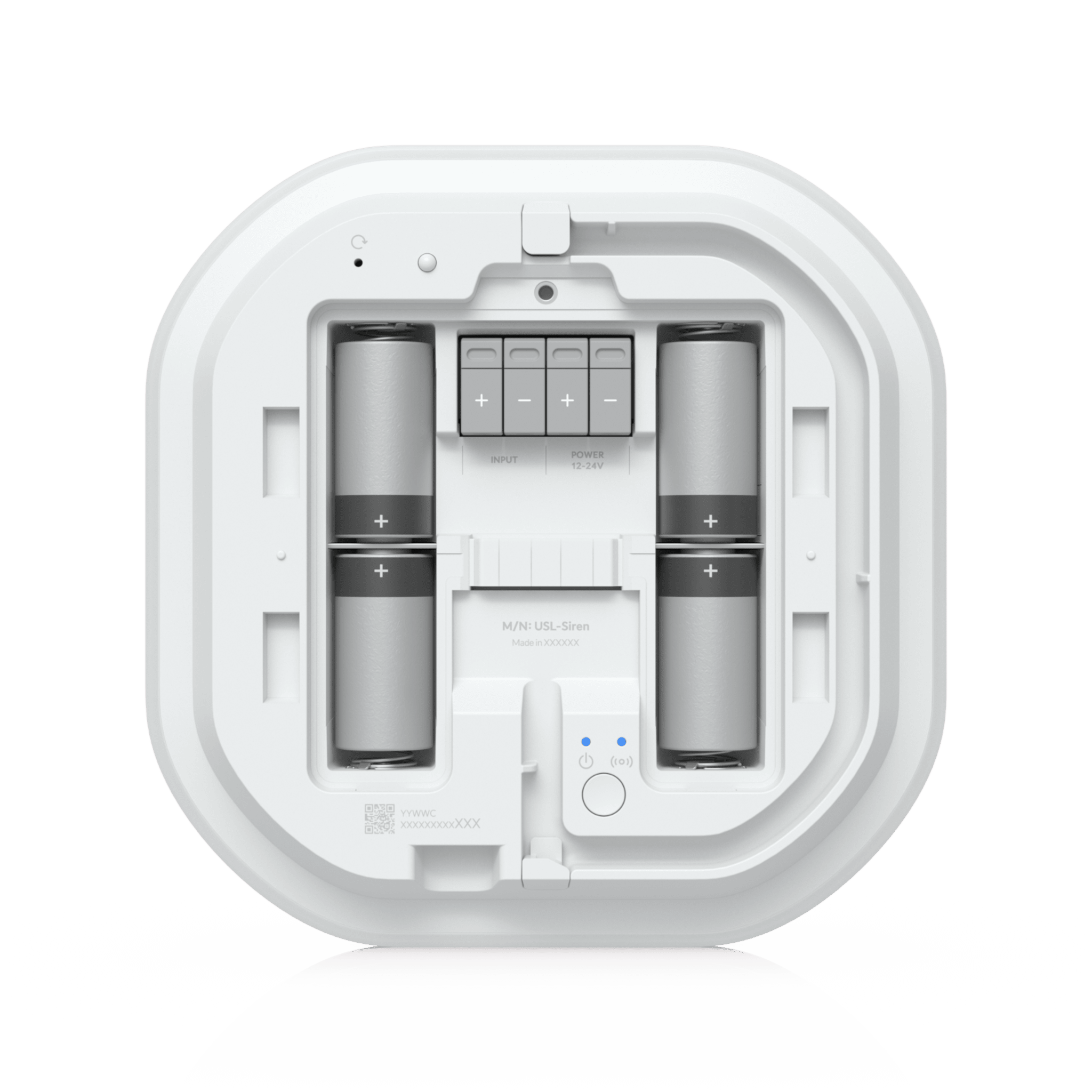 Sirena Inalámbrica IP / Alarma 110 dB / LED RGB/W de Emergencia / SuperLink 2 km (1.2 mi) / Alimentación Batería o DC 12-24V / Unifi Protect